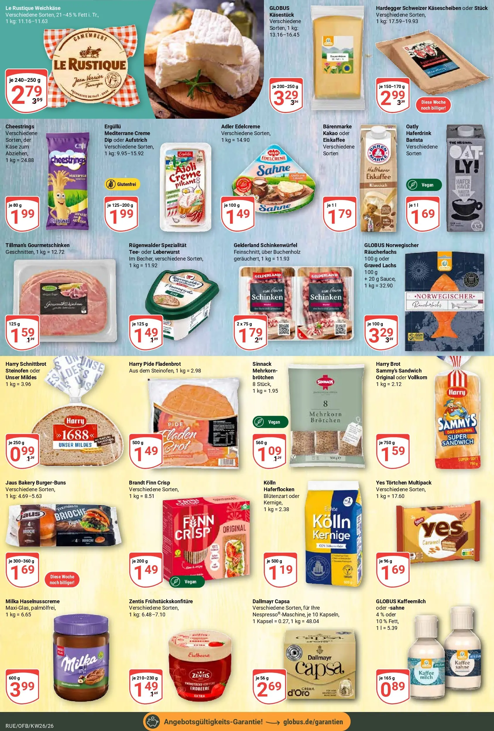 Globus Prospekt Rüsselsheim (ab 21.06.2026) » Angebote online | Seite: 16 | Produkte: Milch, Brot, Sahne, Eis