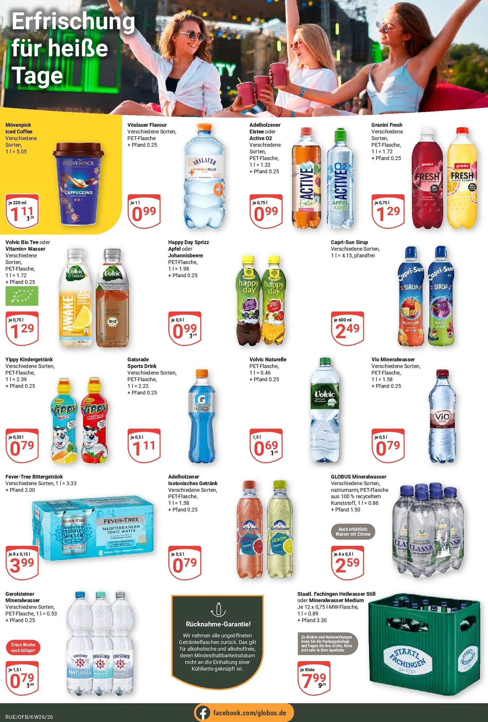 Globus Prospekt Rüsselsheim (ab 21.06.2026) » Angebote online | Seite: 20 | Produkte: Sirup, Mineralwasser, Zitrone, Tee