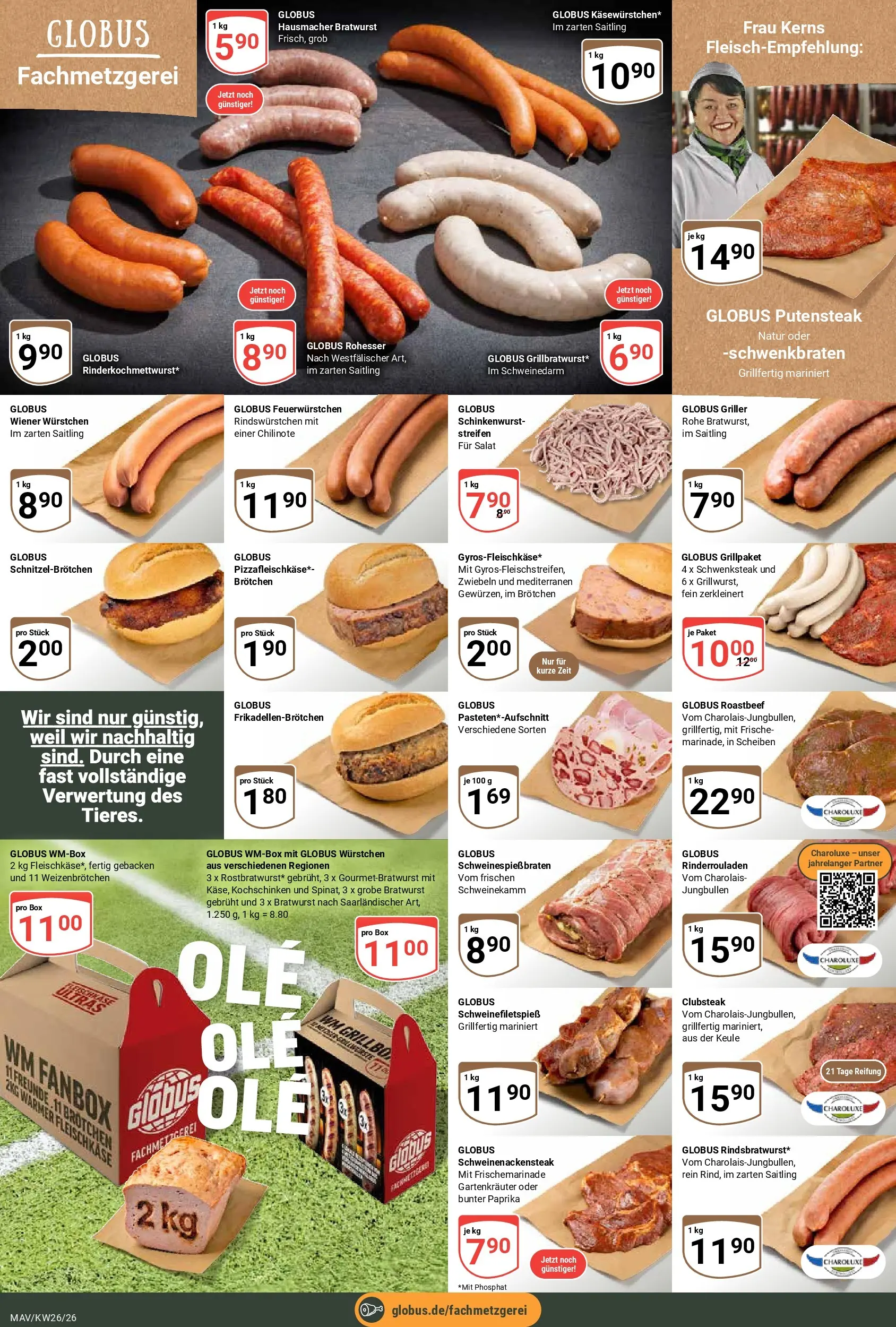 Globus Prospekt Mannheim (ab 21.06.2026) » Angebote online | Seite: 8 | Produkte: Rinderrouladen, Bratwurst, Roastbeef, Paprika