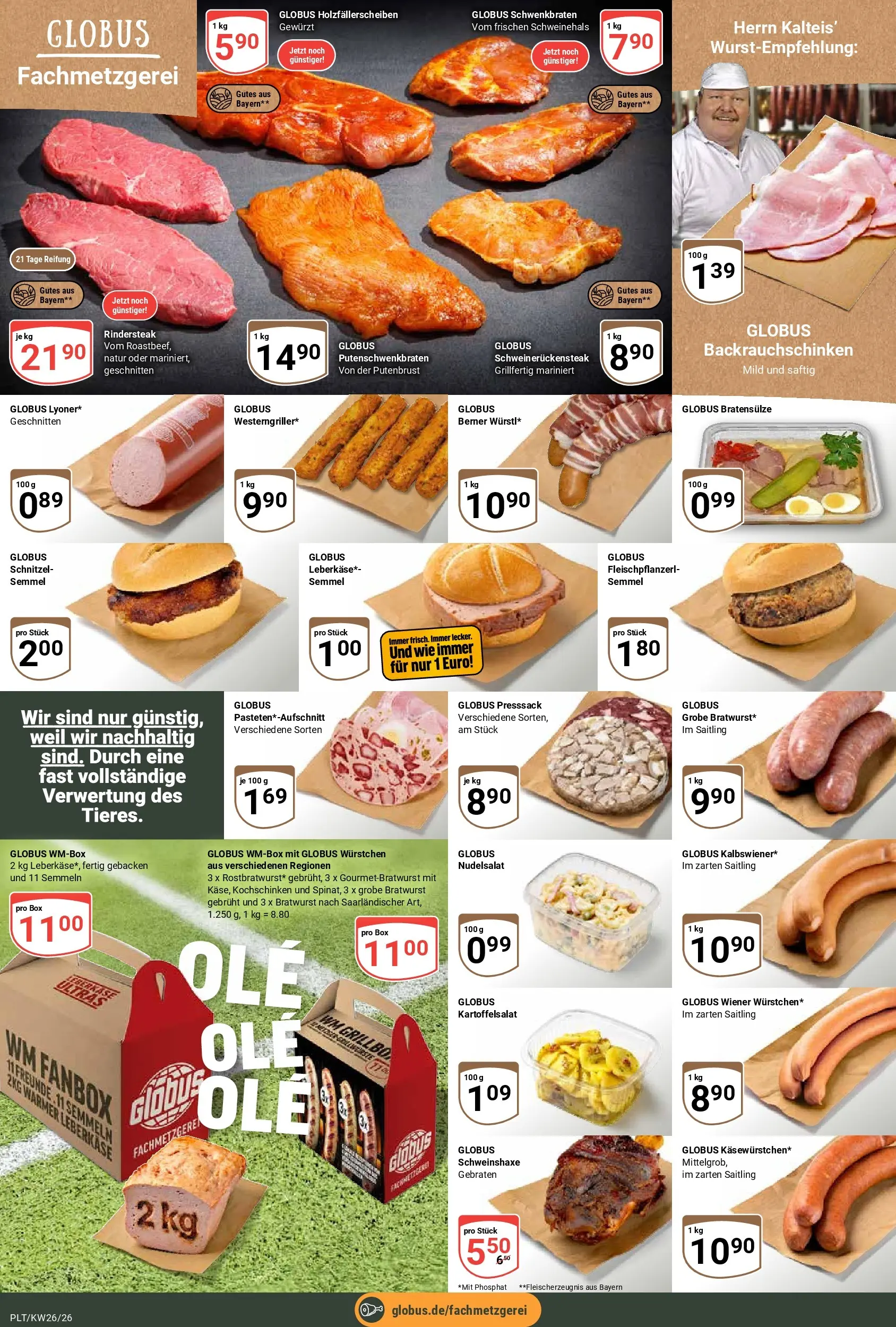 Globus Prospekt Plattling (ab 21.06.2026) » Angebote online | Seite: 7 | Produkte: Box, Bratwurst, Schnitzel, Leberkase