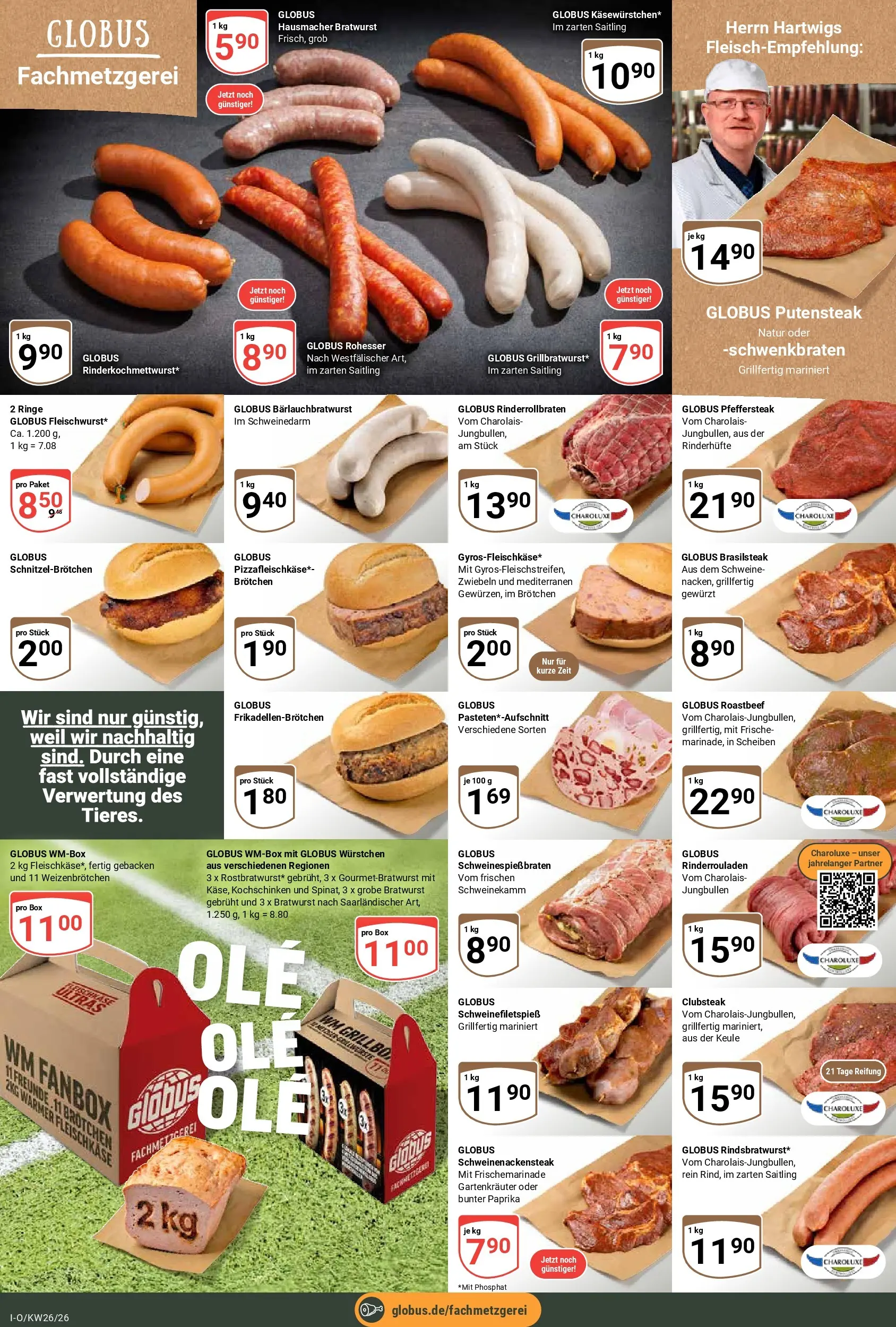 Globus Prospekt Idar-Oberstein (ab 21.06.2026) » Angebote online | Seite: 12 | Produkte: Rinderrouladen, Box, Zwiebeln, Paprika