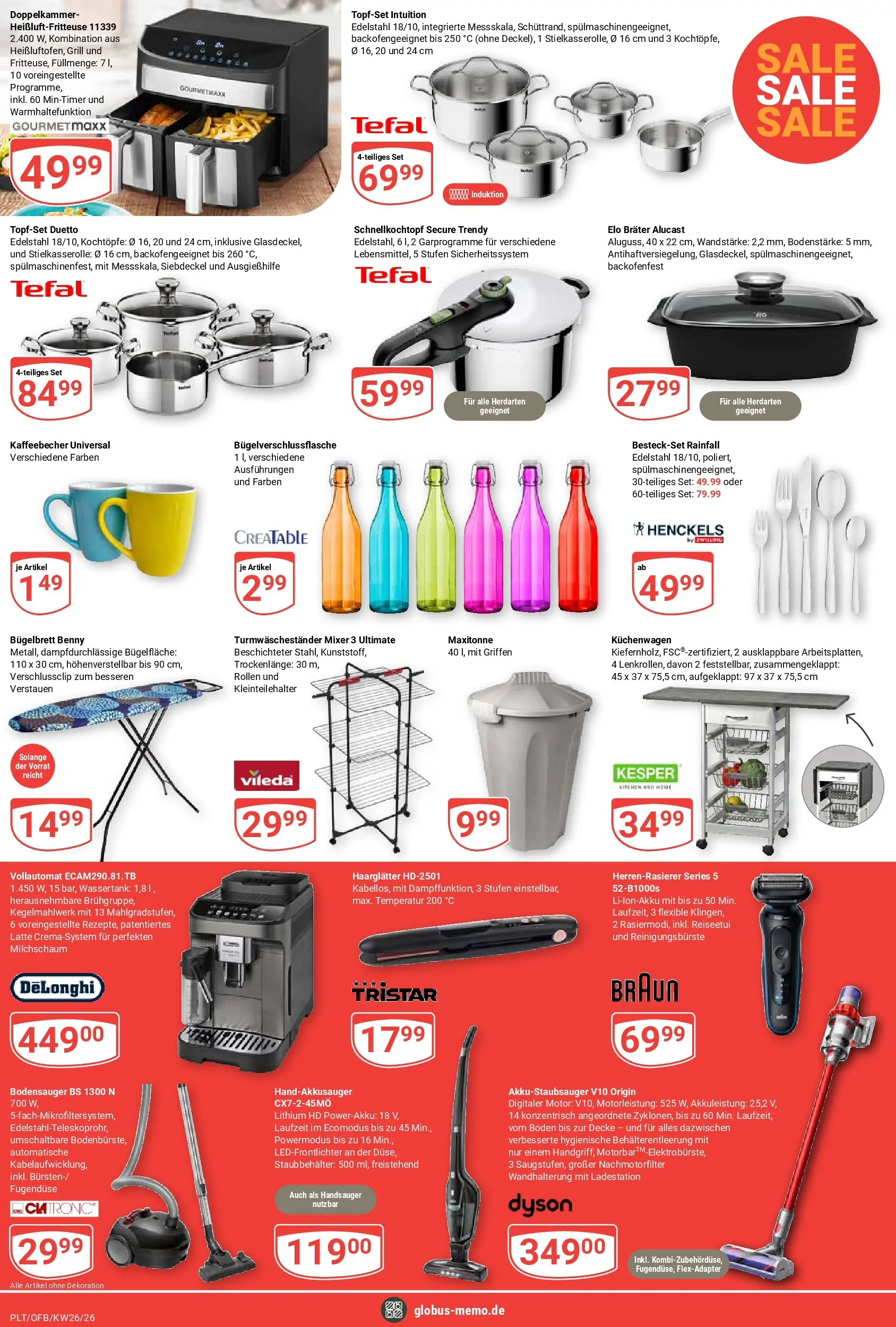 Globus Prospekt Plattling (ab 21.06.2026) » Angebote online | Seite: 20 | Produkte: Dyson, Grill, Haarglätter, Heißluftfritteuse