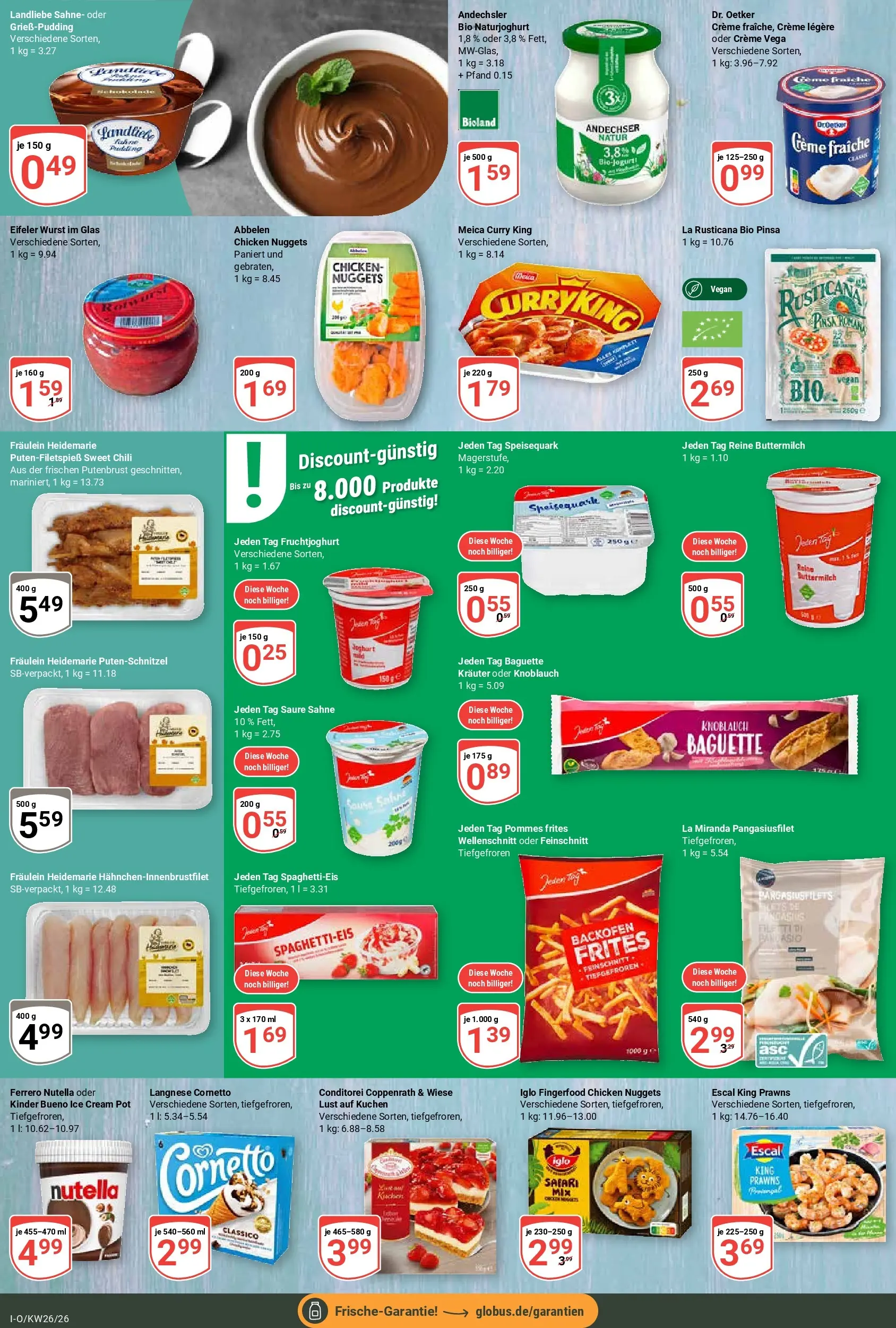 Globus Prospekt Idar-Oberstein (ab 21.06.2026) » Angebote online | Seite: 14 | Produkte: Pommes frites, Creme, Putenschnitzel, Speisequark