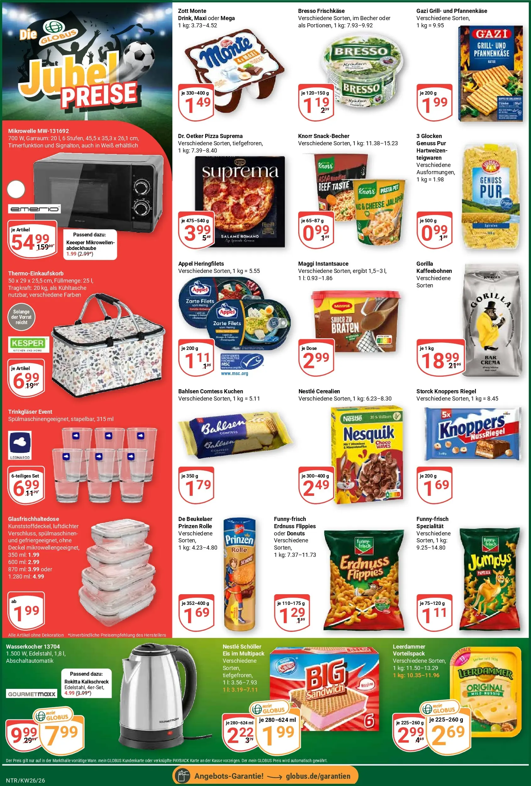 Globus Prospekt Neutraubling (ab 21.06.2026) » Angebote online | Seite: 2 | Produkte: Donuts, Knoppers, Pasta, Pizza