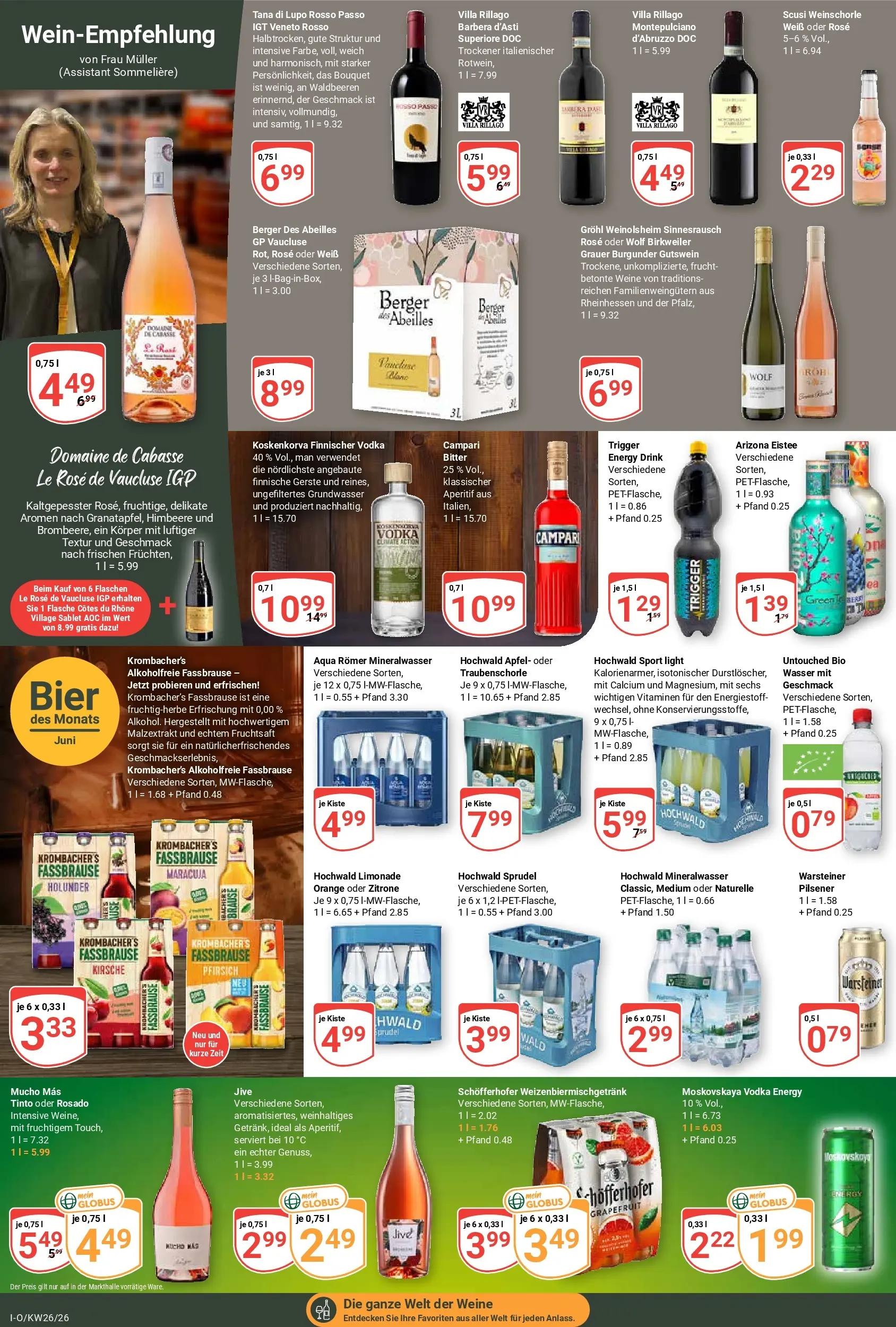 Globus Prospekt Idar-Oberstein (ab 21.06.2026) » Angebote online | Seite: 19 | Produkte: Äpfel, Wasser, Warsteiner, Zitrone