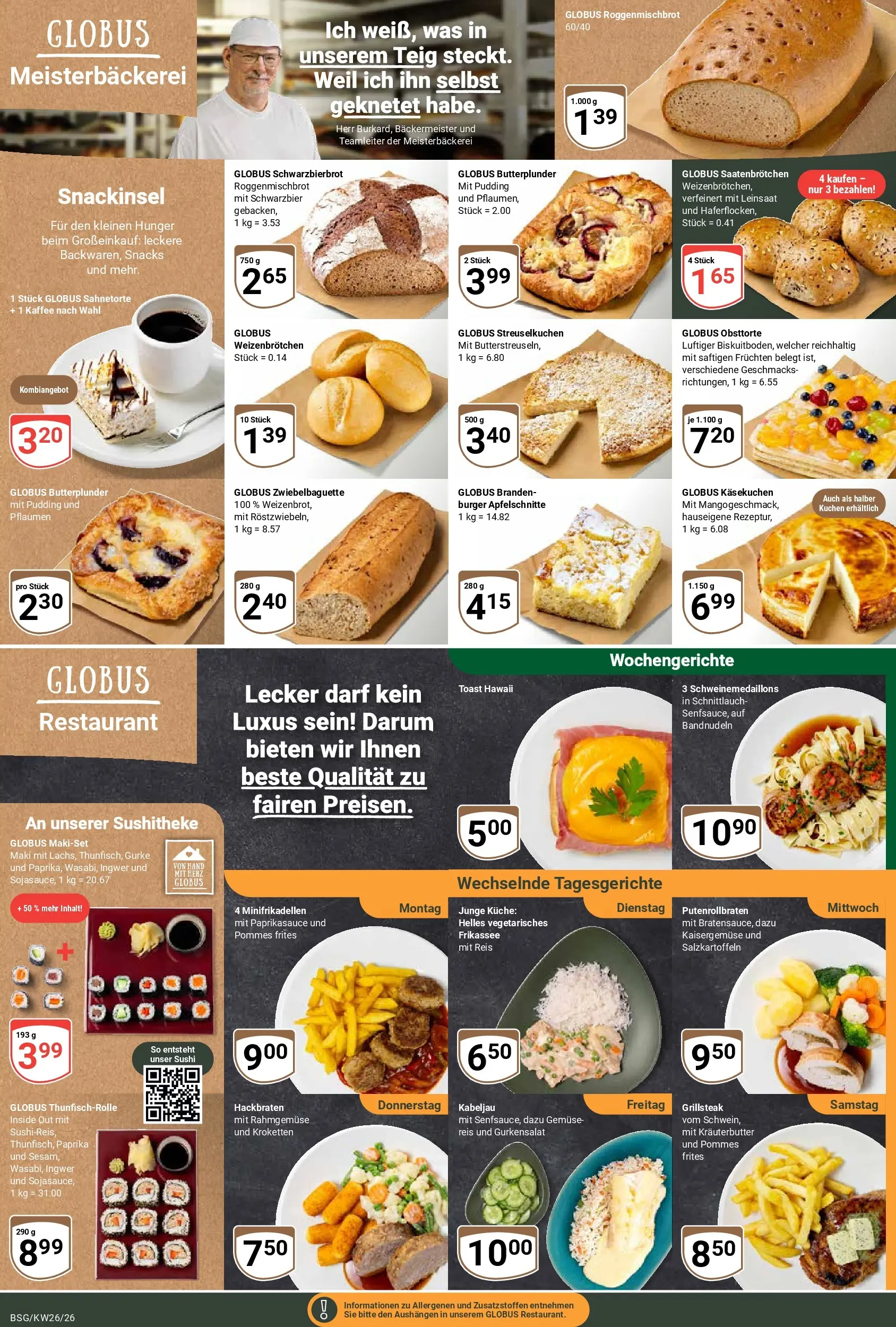 Globus Prospekt Braunschweig (ab 21.06.2026) » Angebote online | Seite: 11 | Produkte: Pflaumen, Toast, Pommes, Reis