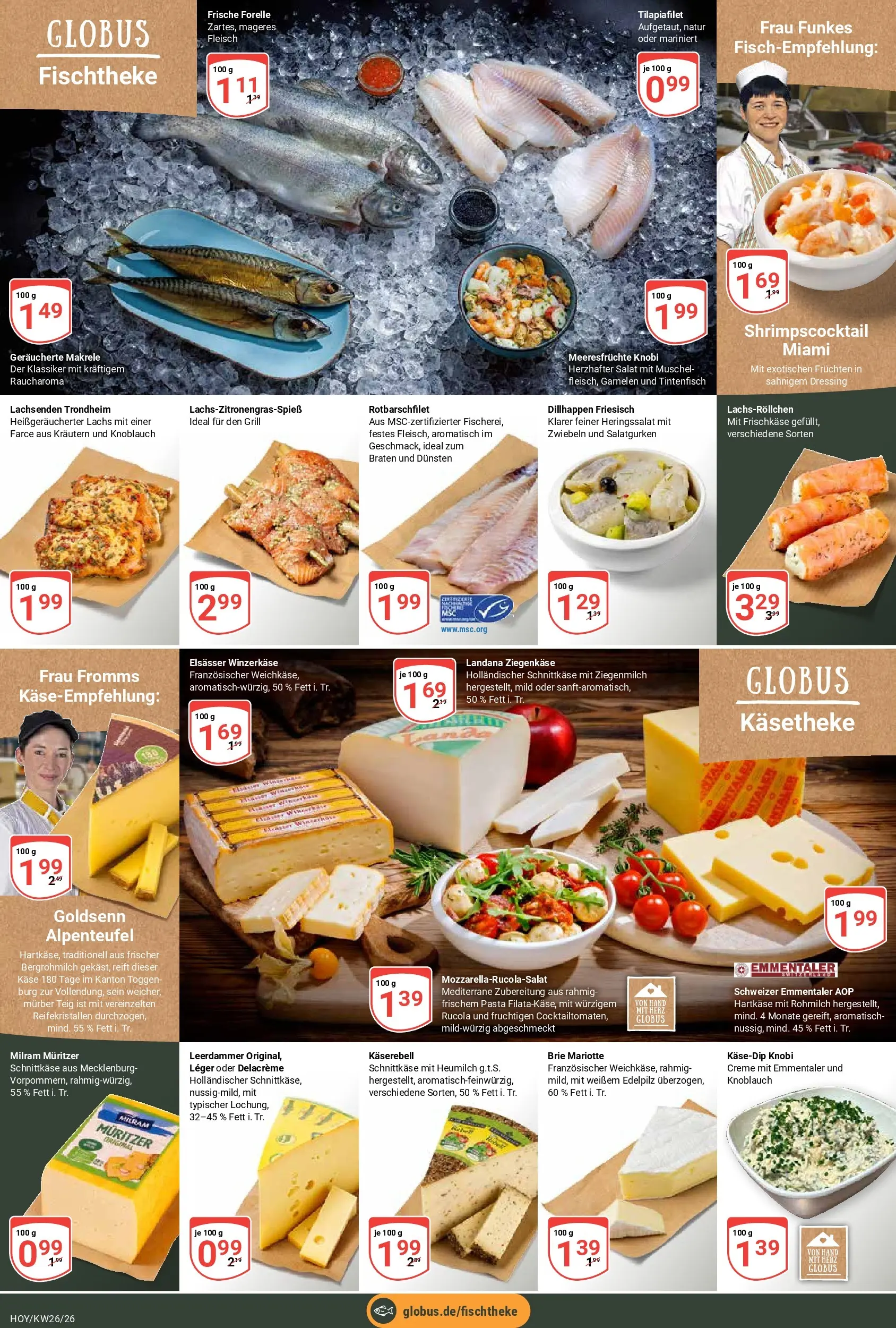 Globus Prospekt Hoyerswerda (ab 21.06.2026) » Angebote online | Seite: 13 | Produkte: Leerdammer, Creme, Lachs, Salat
