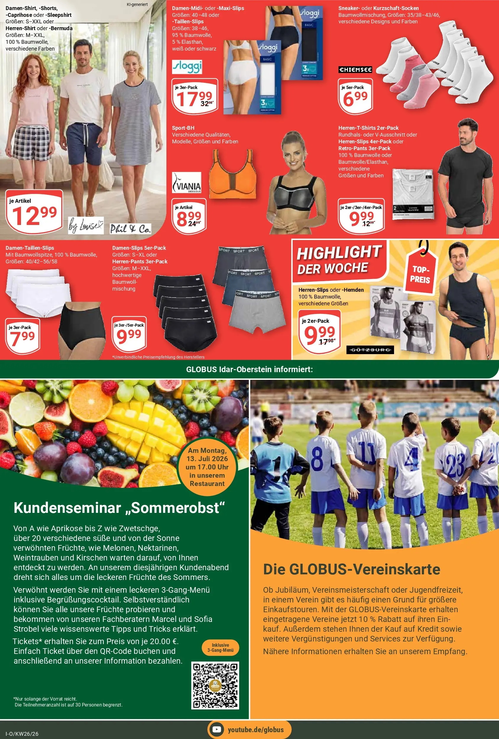 Globus Prospekt Idar-Oberstein (ab 21.06.2026) » Angebote online | Seite: 26 | Produkte: Top, Kirschen, Weintrauben, Uhr