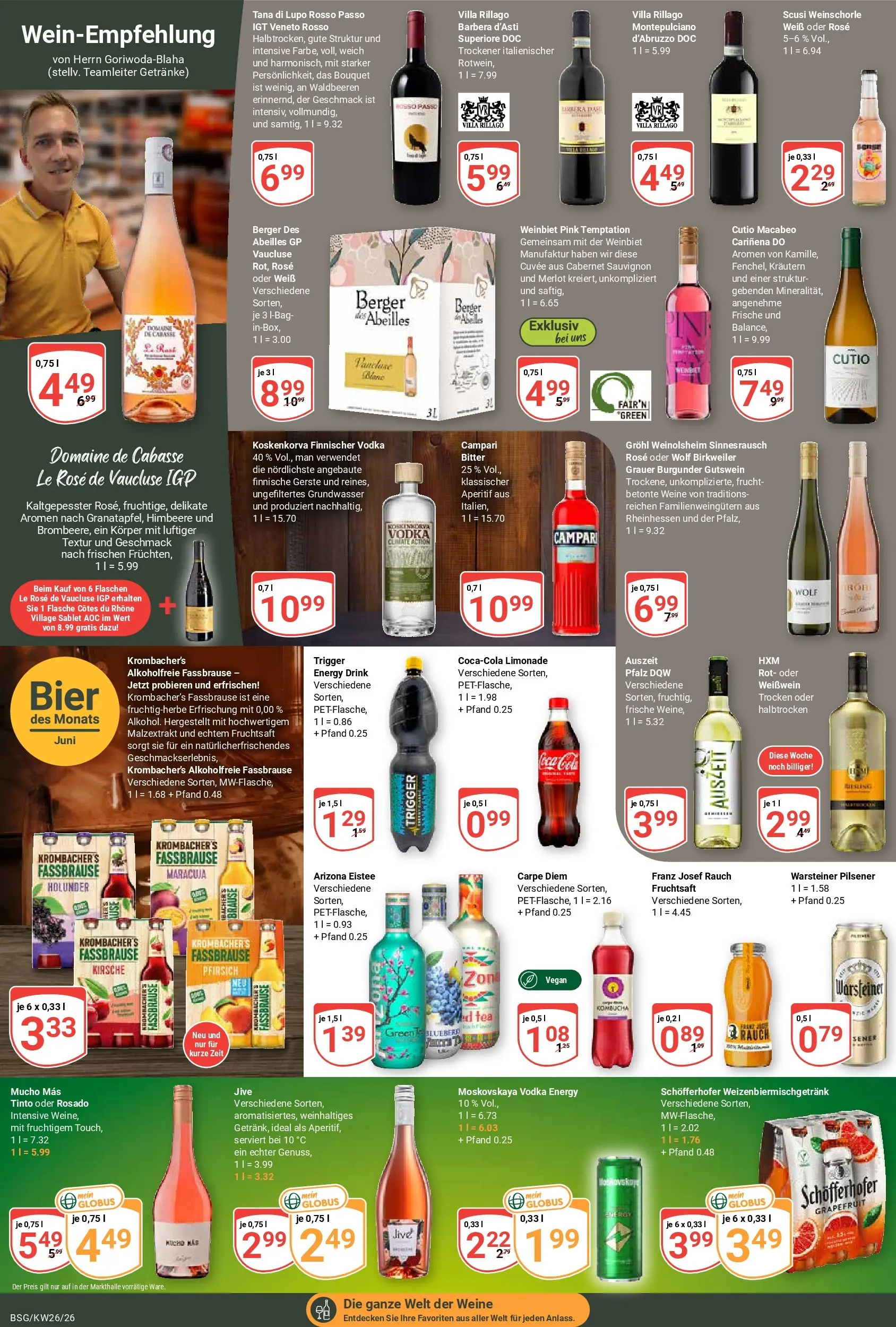 Globus Prospekt Braunschweig (ab 21.06.2026) » Angebote online | Seite: 18 | Produkte: Energy, Grapefruit, Weinschorle, Vodka