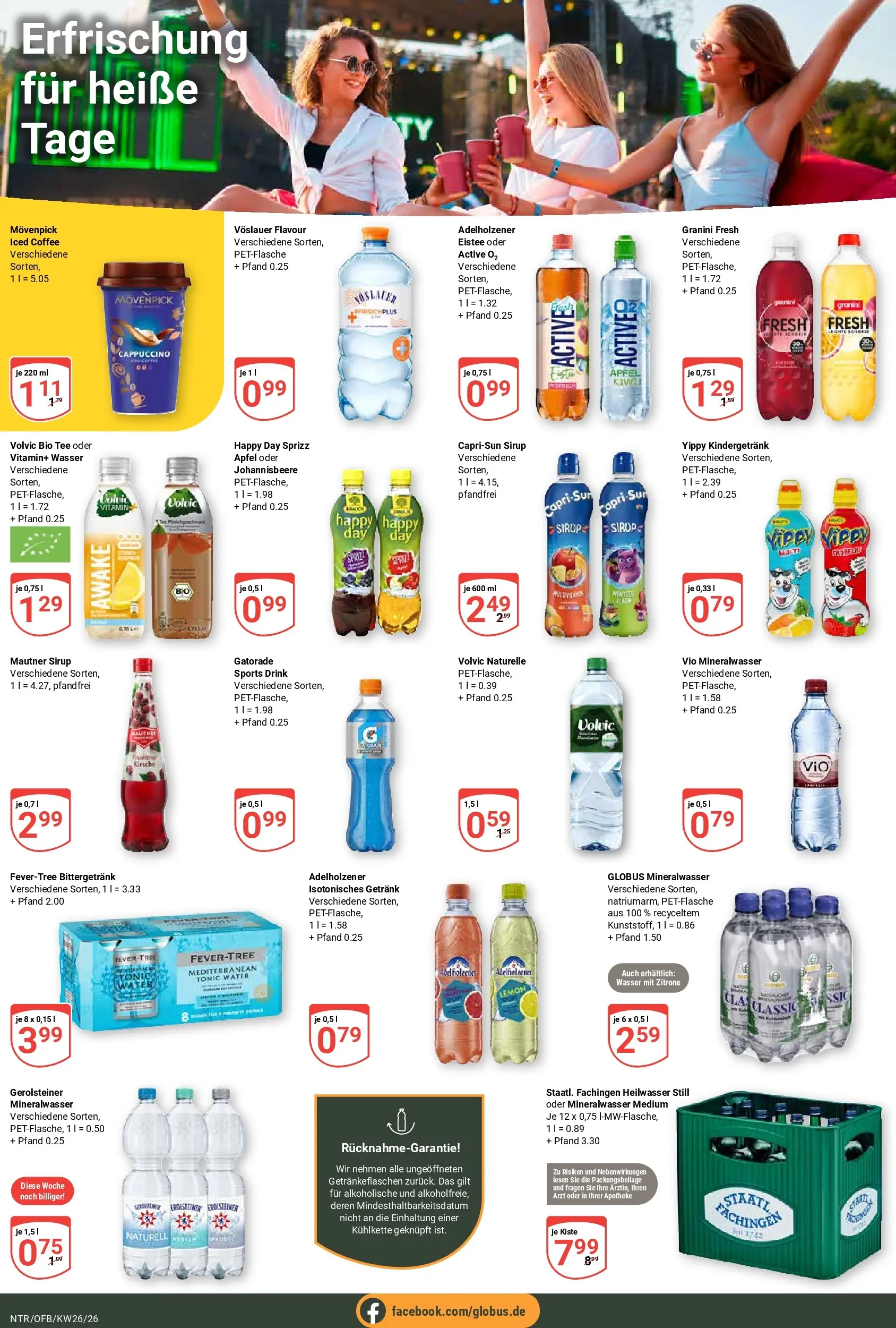 Globus Prospekt Neutraubling (ab 21.06.2026) » Angebote online | Seite: 15 | Produkte: Sirup, Zitrone, Tee, Volvic