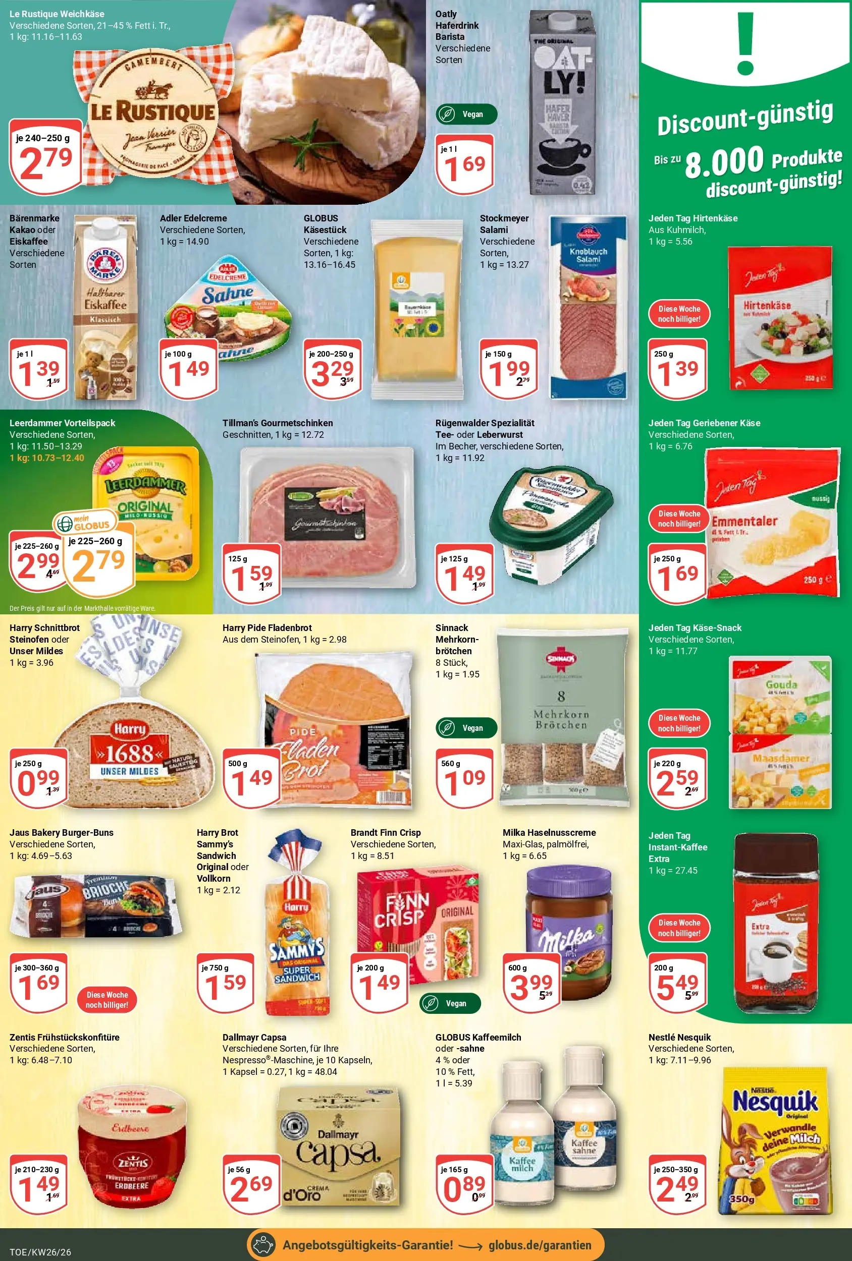 Globus Prospekt Tönisvorst (ab 21.06.2026) » Angebote online | Seite: 10 | Produkte: Kaffee, Leerdammer, Salami, Tee