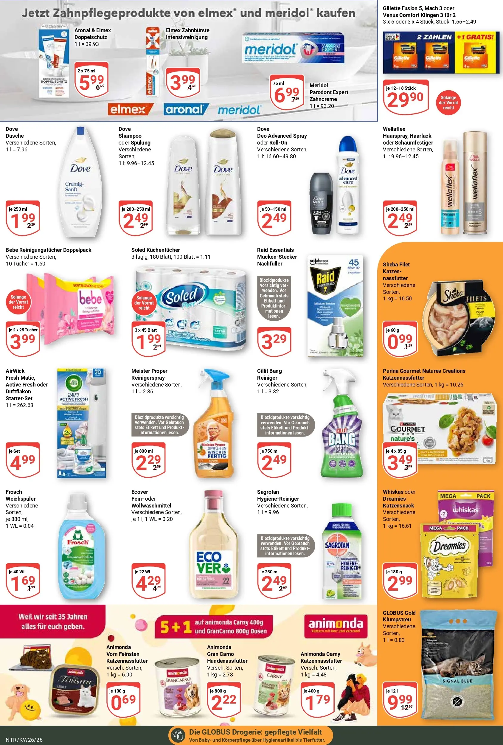 Globus Prospekt Neutraubling (ab 21.06.2026) » Angebote online | Seite: 16 | Produkte: Dusche, Shampoo, Weichspüler, Whiskas