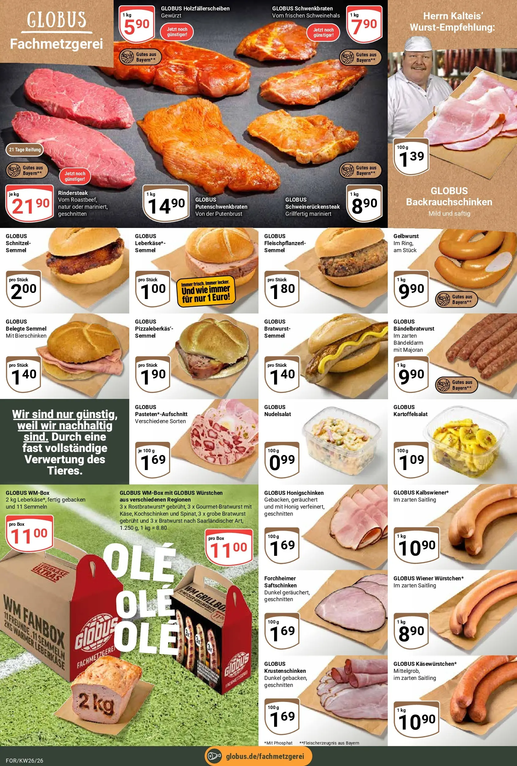Globus Prospekt Forchheim (ab 21.06.2026) » Angebote online | Seite: 7 | Produkte: Käse, Box, Bratwurst, Leberkase