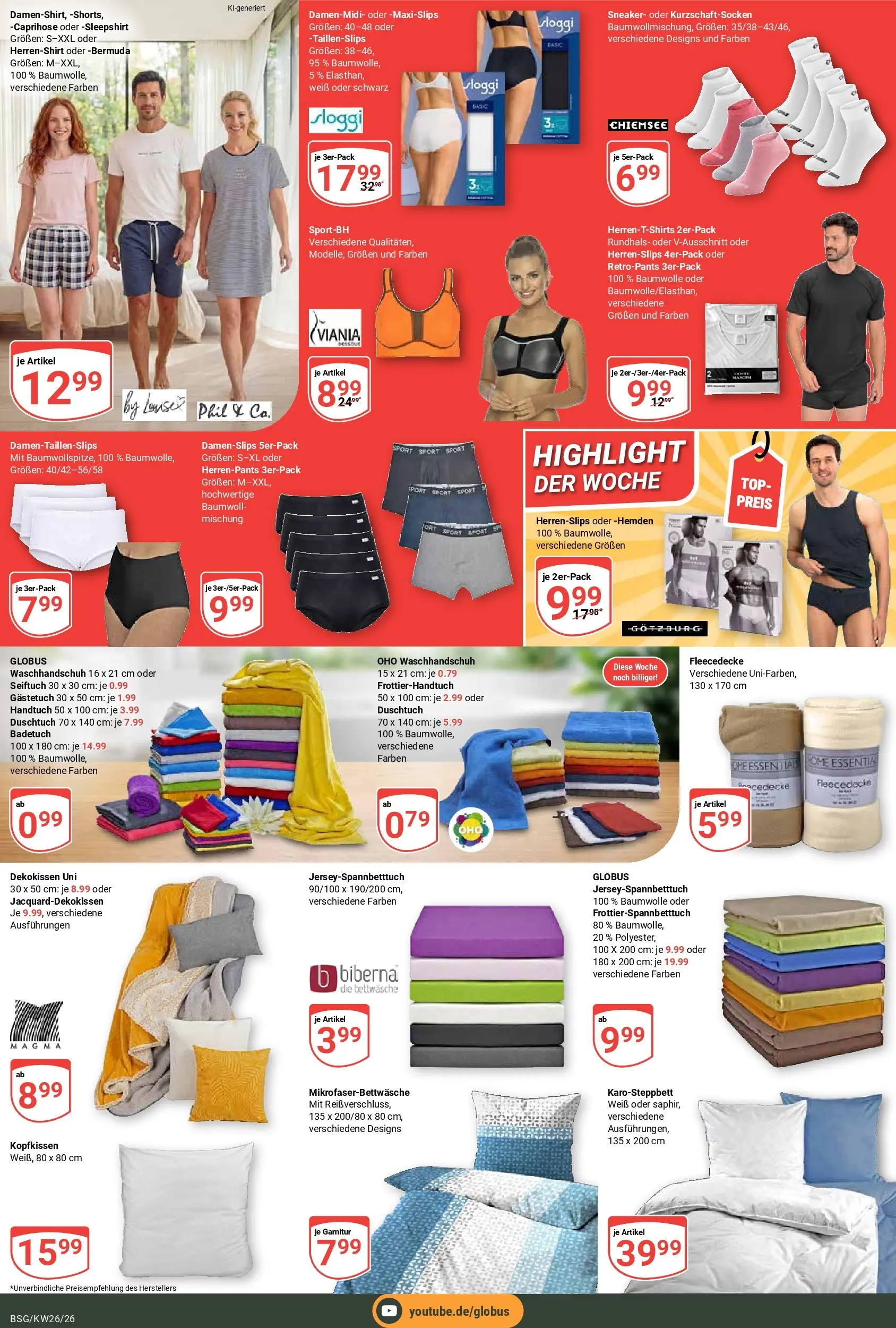 Globus Prospekt Braunschweig (ab 21.06.2026) » Angebote online | Seite: 25 | Produkte: Top, Bermuda, Caprihose, Bettwäsche
