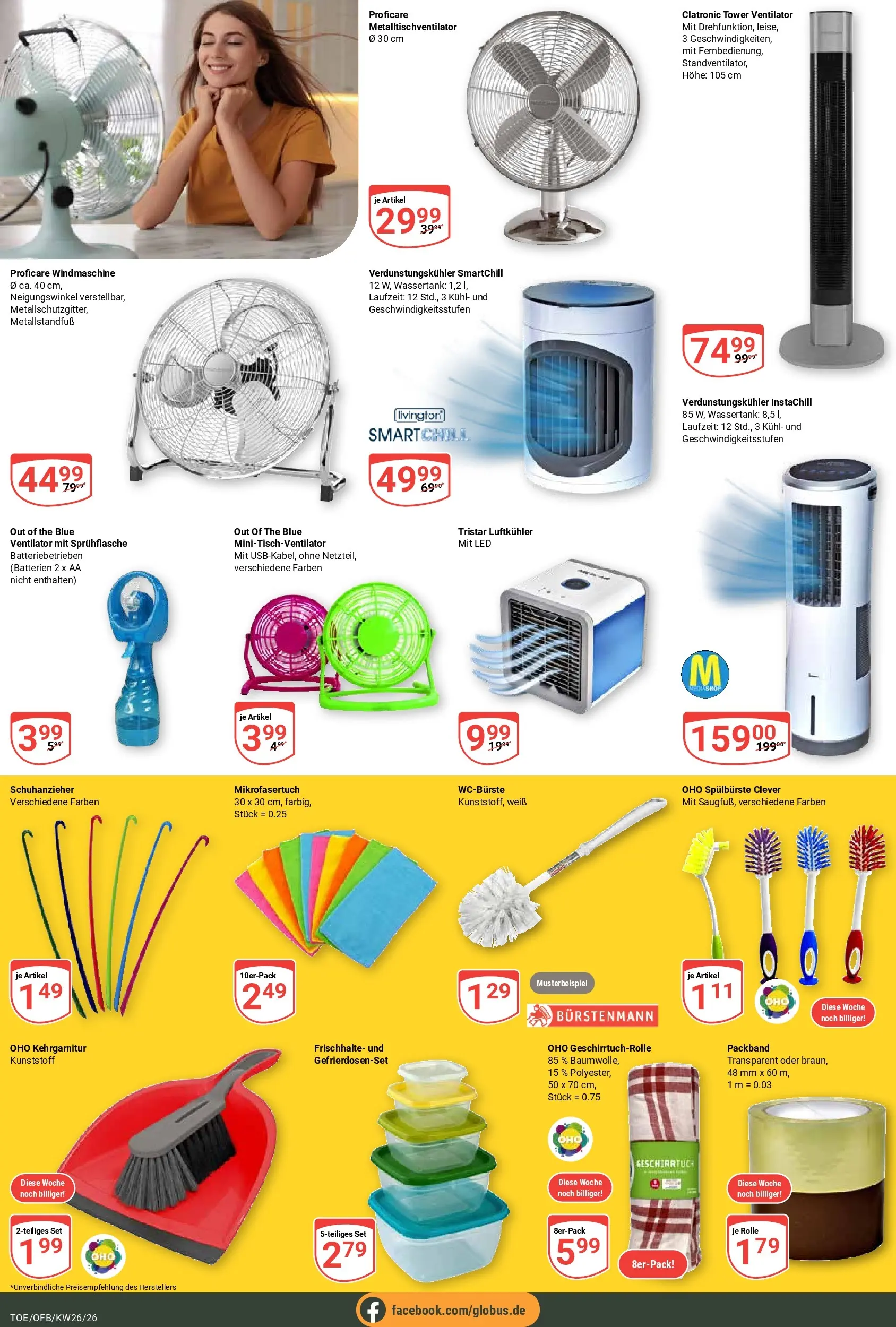 Globus Prospekt Tönisvorst (ab 21.06.2026) » Angebote online | Seite: 19 | Produkte: Ventilator, Batterien