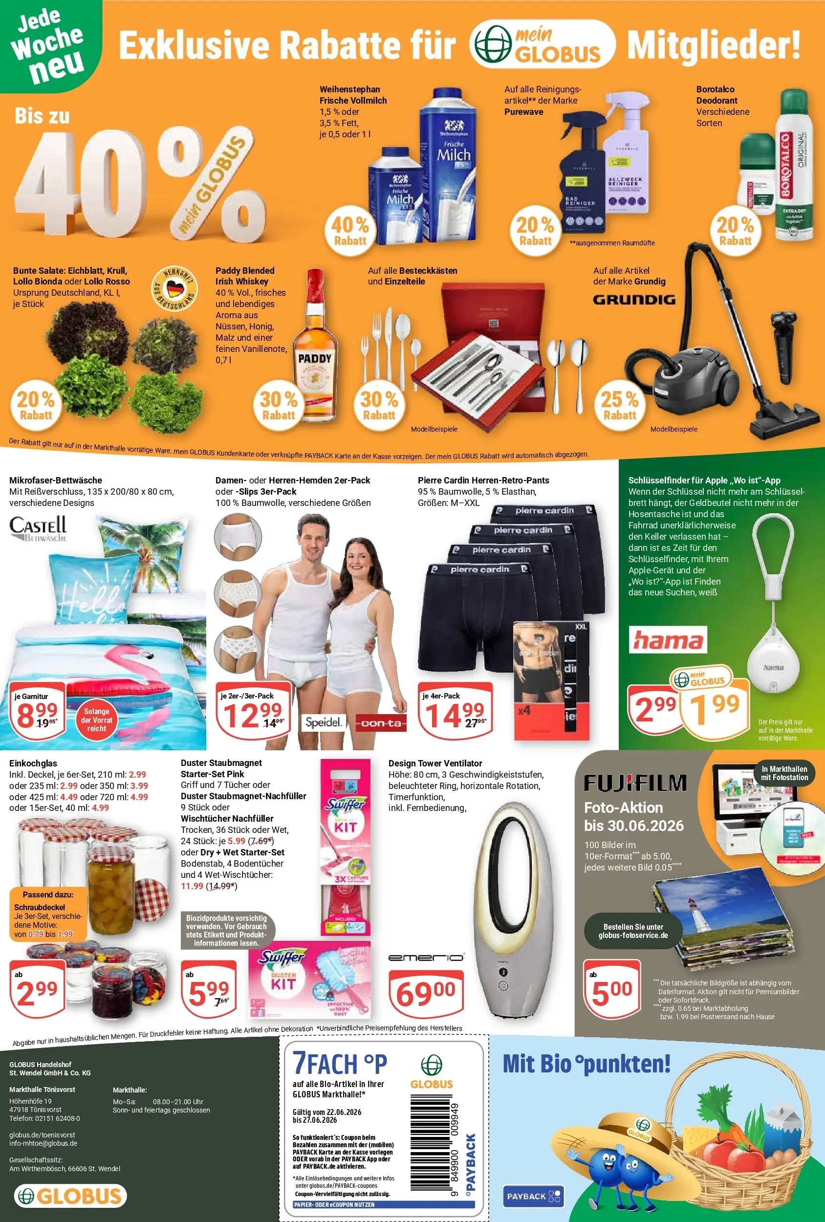 Globus Prospekt Tönisvorst (ab 21.06.2026) » Angebote online | Seite: 21 | Produkte: Ventilator, Swiffer, Whiskey, Telefon