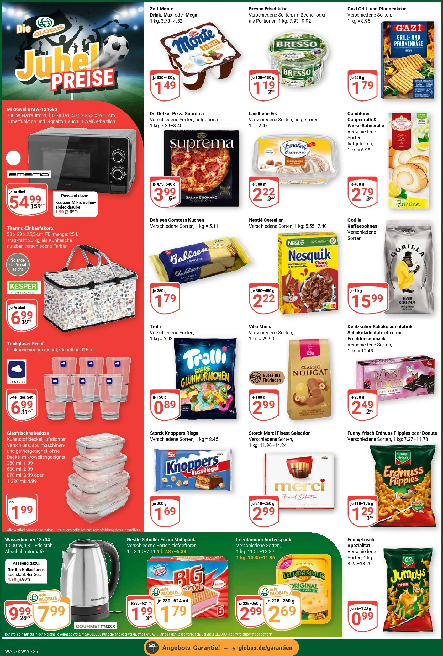 Globus Prospekt Markkleeberg (ab 21.06.2026) » Angebote online | Seite: 6 | Produkte: Mikrowelle, Merci, Zitrone, Pizza