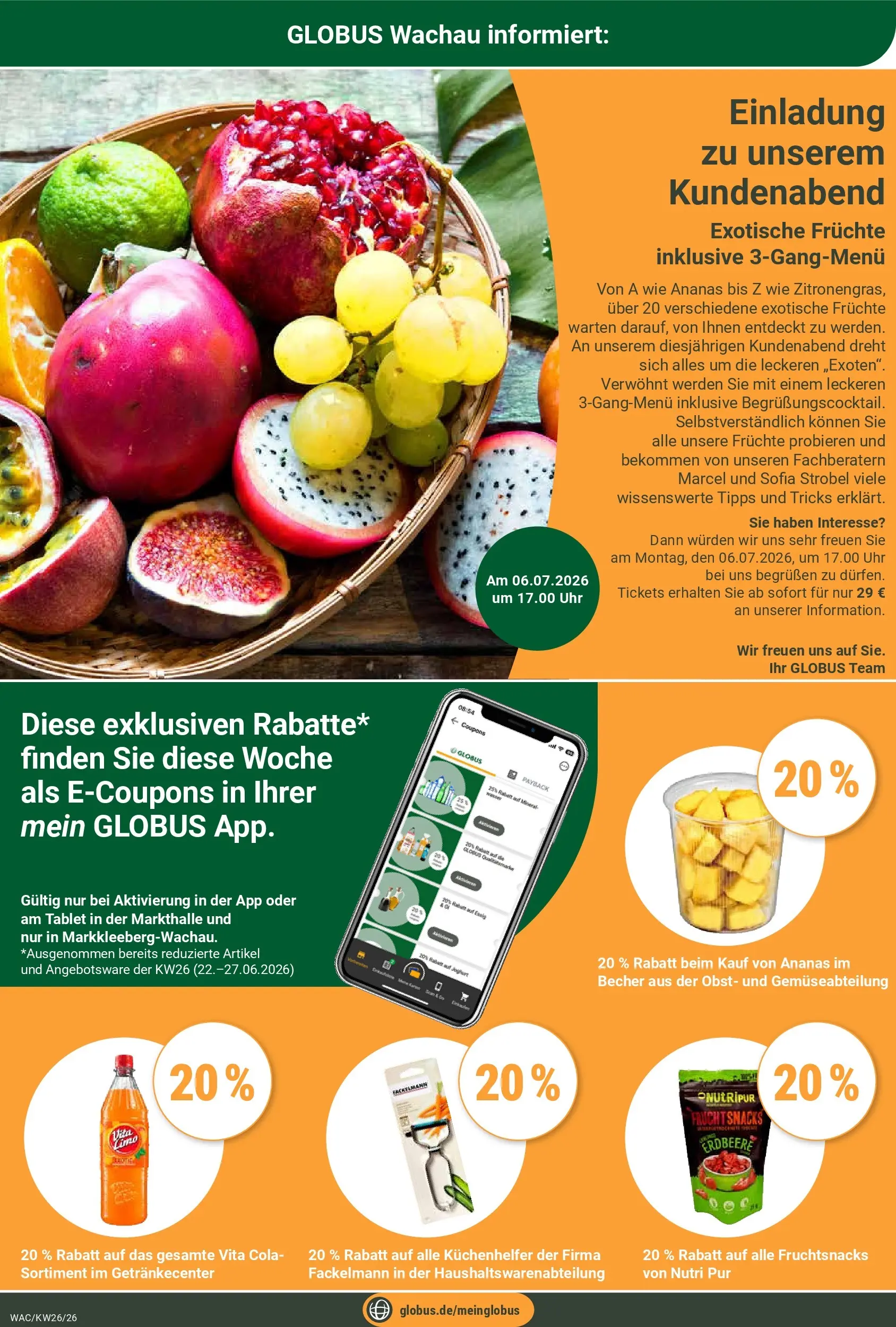 Globus Prospekt Markkleeberg (ab 21.06.2026) » Angebote online | Seite: 29 | Produkte: Cola, Obst, Uhr, Tablet