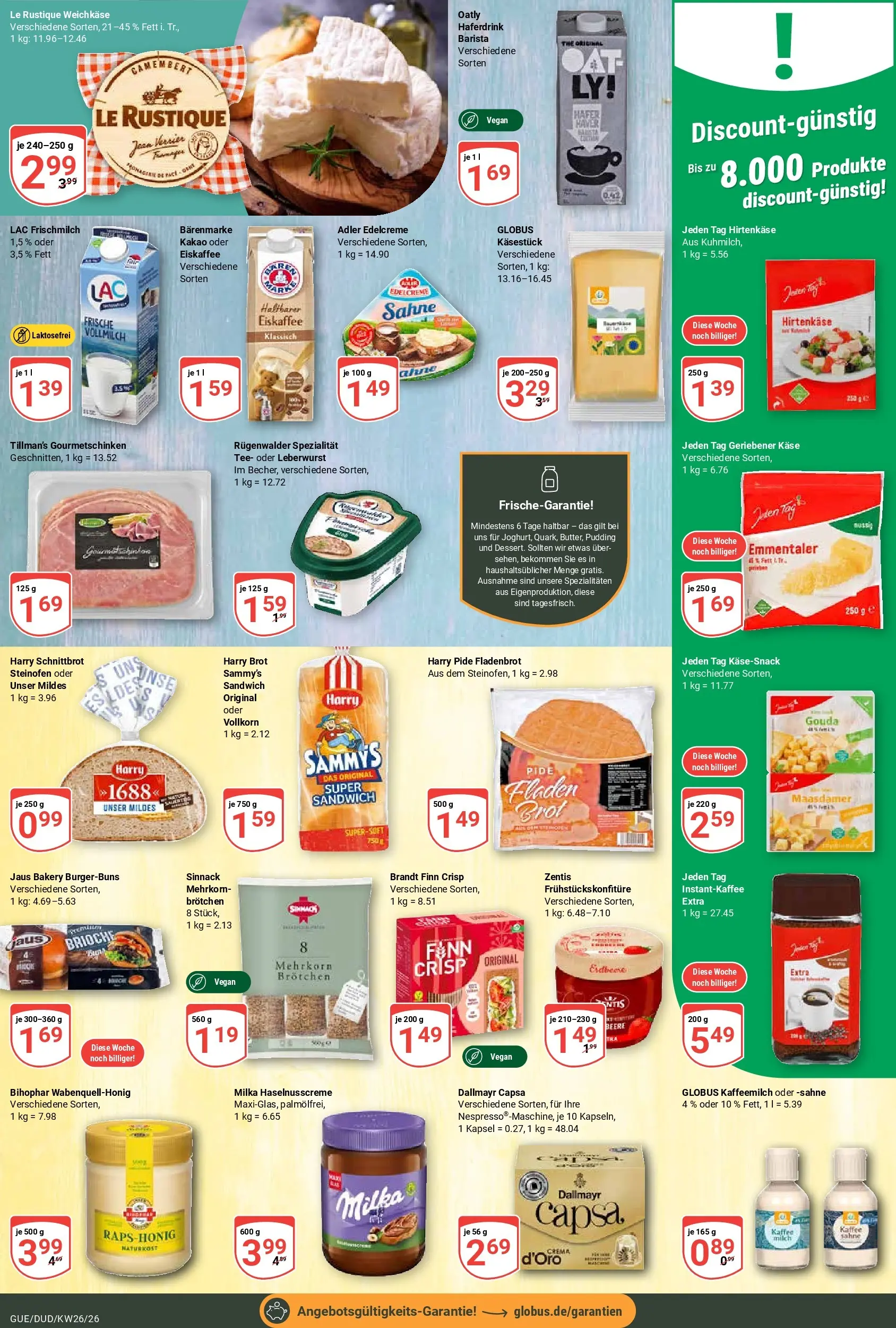 Globus Prospekt Saarbrücken-Dudweiler (ab 21.06.2026) » Angebote online | Seite: 18 | Produkte: Gouda, Milka, Creme, Dallmayr capsa