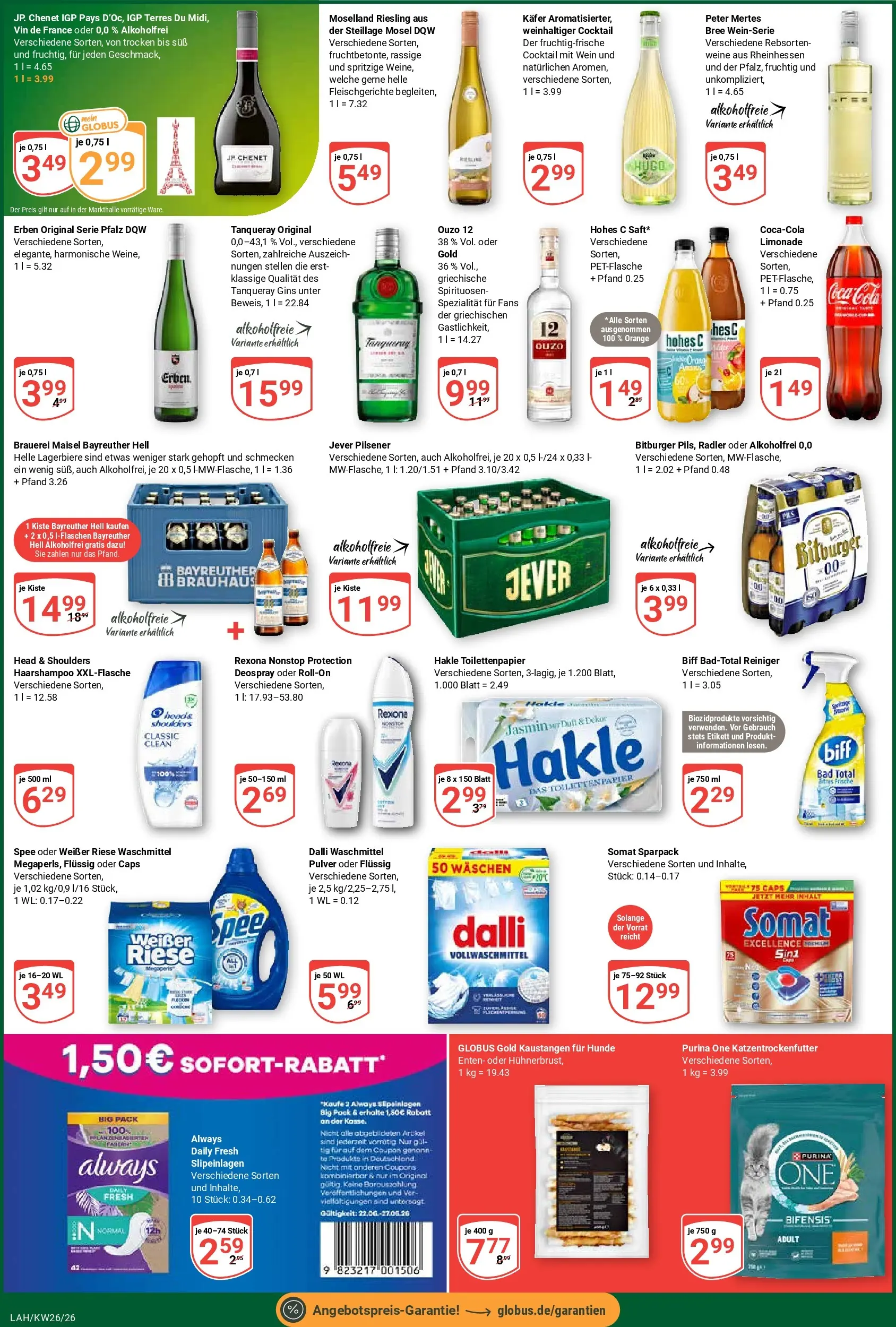 Globus Prospekt Lahnstein (ab 21.06.2026) » Angebote online | Seite: 7 | Produkte: Purina one, Bitburger, Coca cola, Head & shoulders