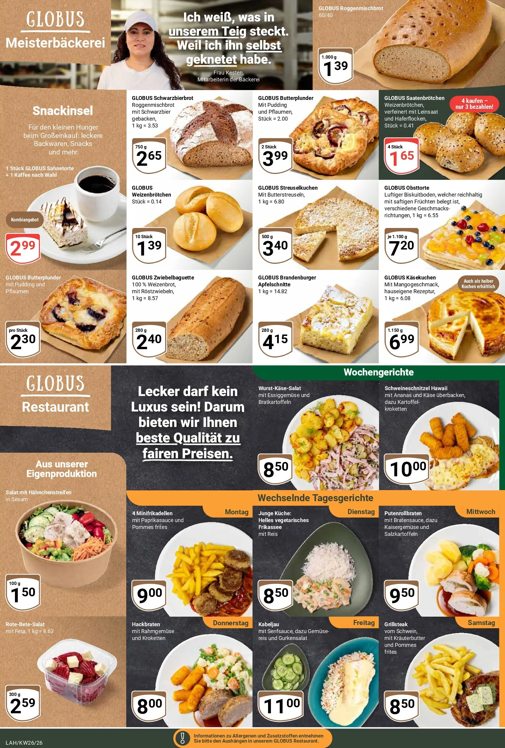 Globus Prospekt Lahnstein (ab 21.06.2026) » Angebote online | Seite: 11 | Produkte: Kaffee, Pommes, Kräuterbutter, Pudding