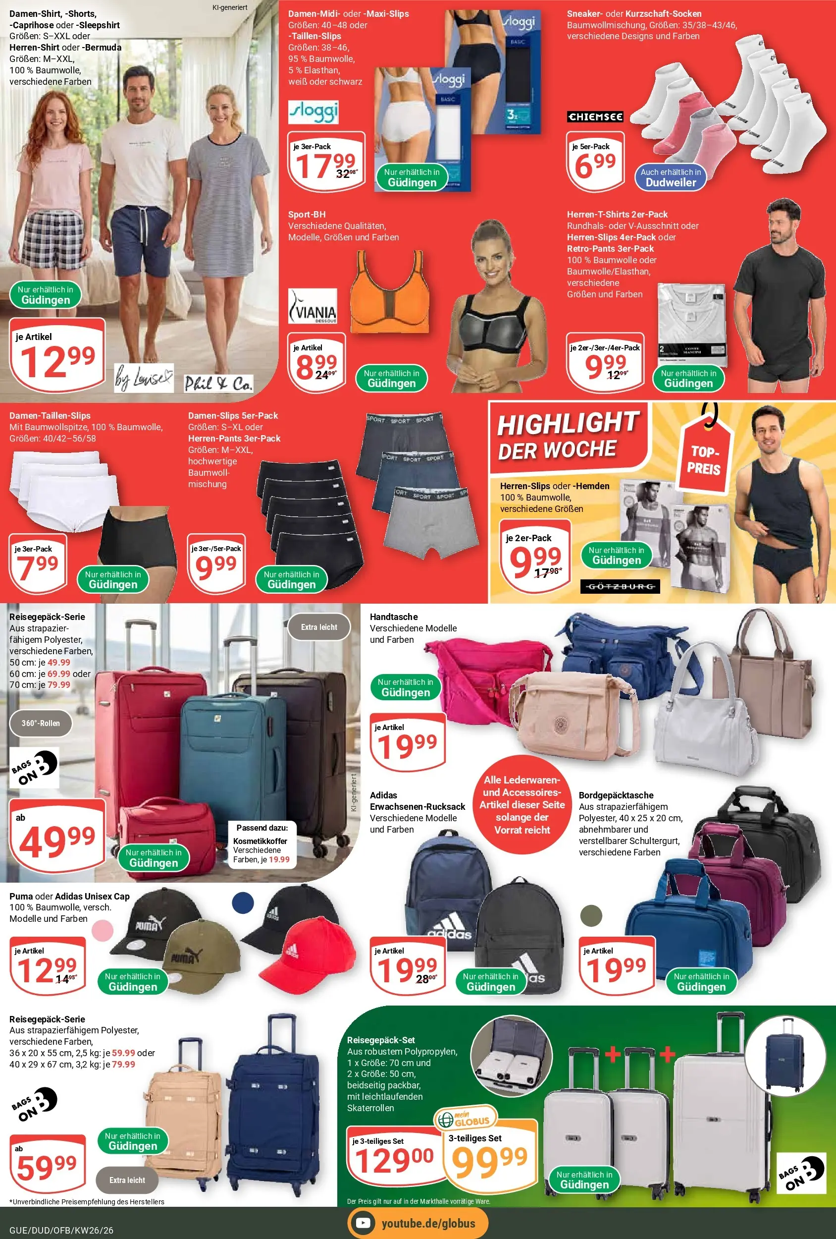 Globus Prospekt Saarbrücken-Dudweiler (ab 21.06.2026) » Angebote online | Seite: 27 | Produkte: Bermuda, Caprihose, Handtasche