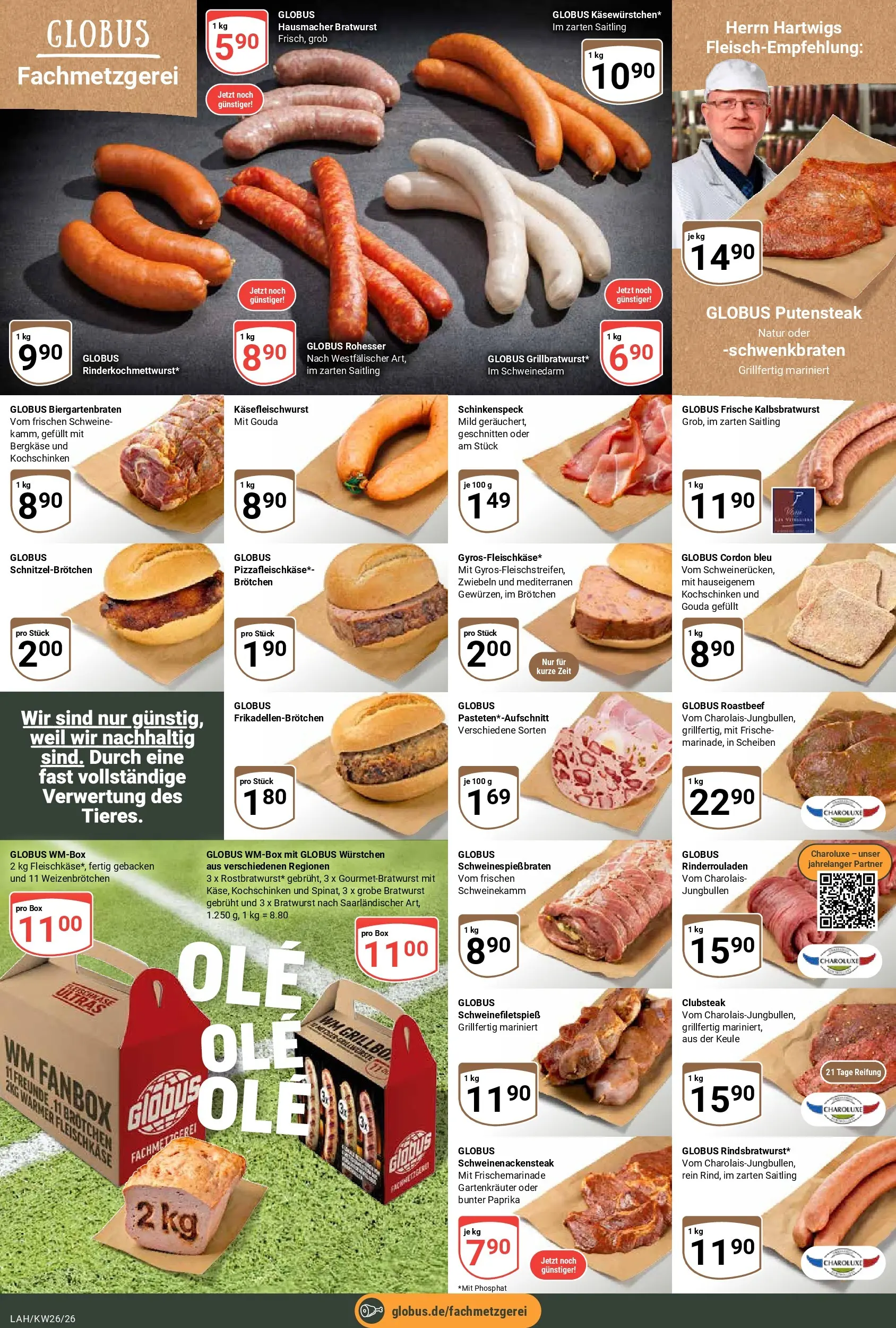 Globus Prospekt Lahnstein (ab 21.06.2026) » Angebote online | Seite: 12 | Produkte: Gouda, Box, Bratwurst, Roastbeef