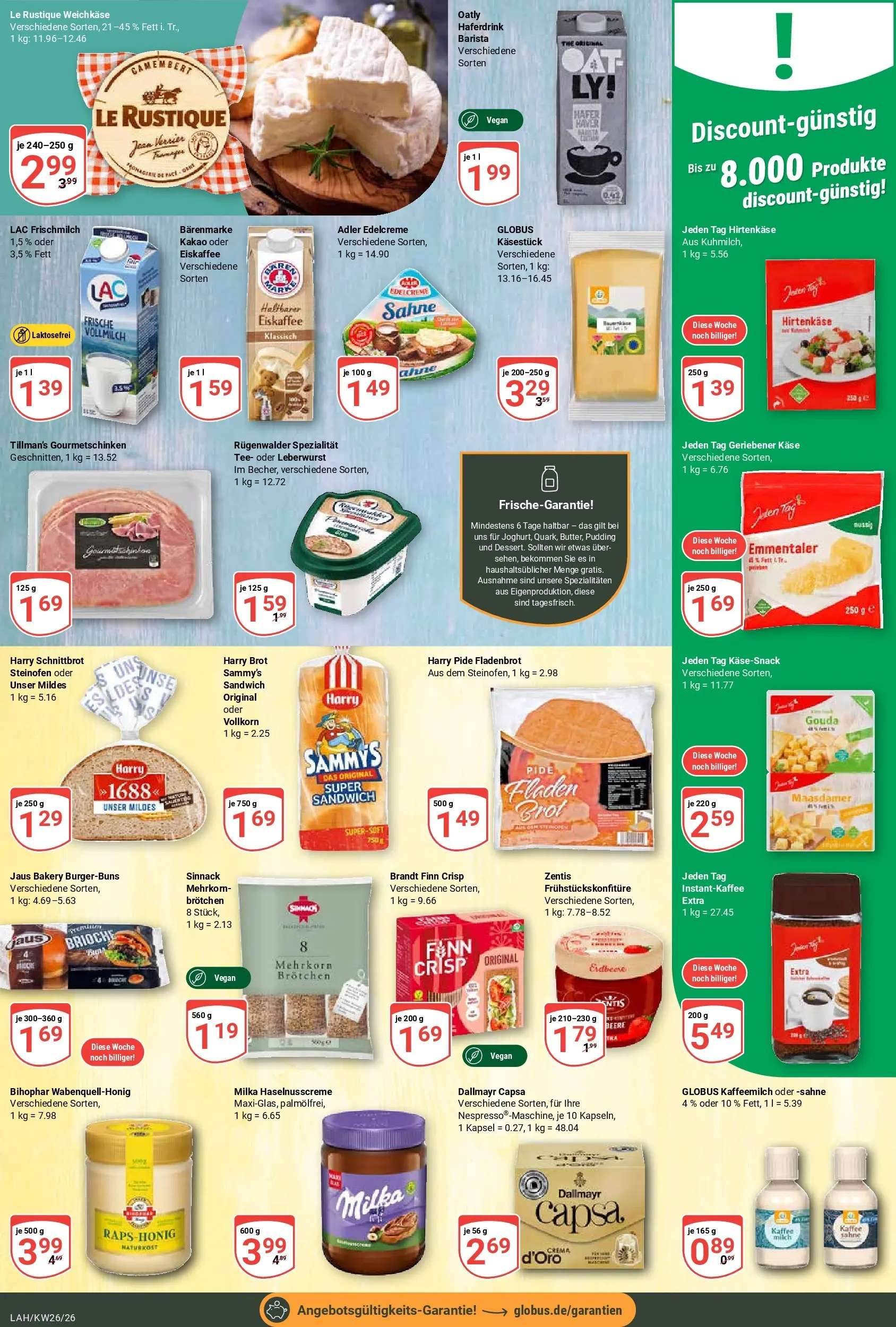 Globus Prospekt Lahnstein (ab 21.06.2026) » Angebote online | Seite: 16 | Produkte: Kaffee, Gouda, Milka, Sahne