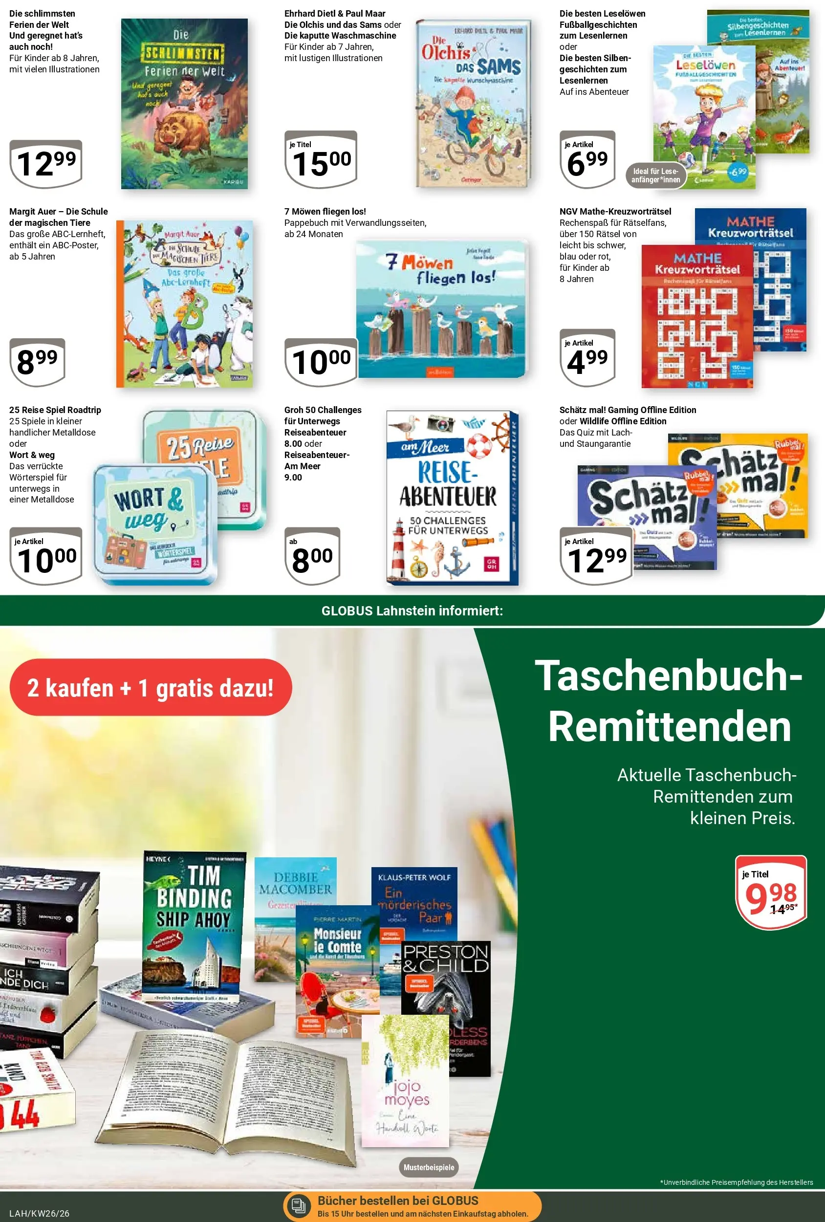 Globus Prospekt Lahnstein (ab 21.06.2026) » Angebote online | Seite: 27 | Produkte: Spiel, Waschmaschine, Uhr