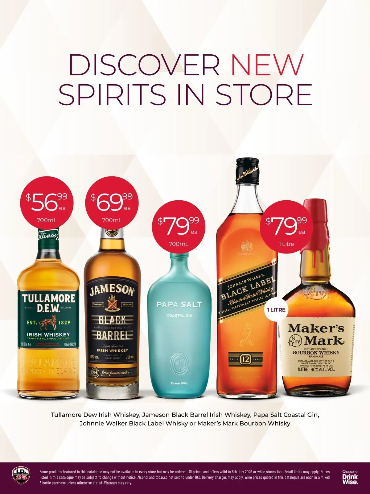 Deals - A Taste for Discovery 22/06 - 21/06/2026 > weekly / monthly specials | Page: 3 | Products: Bourbon, Gin, Whiskey, Salt