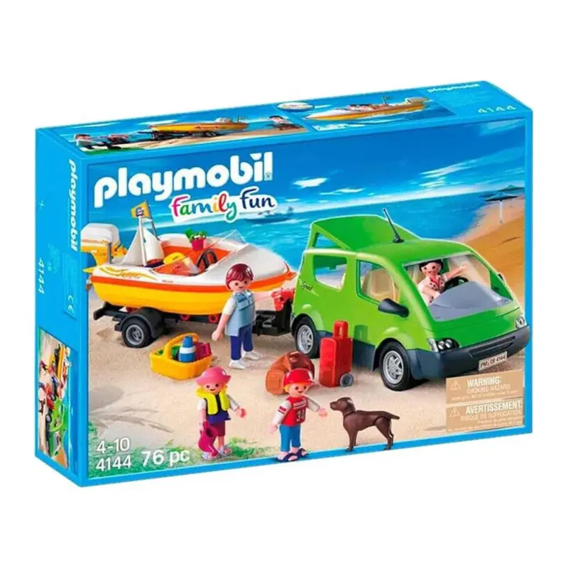 Playmobil Familienvan mit Bootsanh&auml;nger 4144