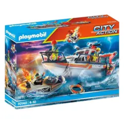 Playmobil City Action Seenot L&ouml;scheinsatz Rettungskreuzer 70140