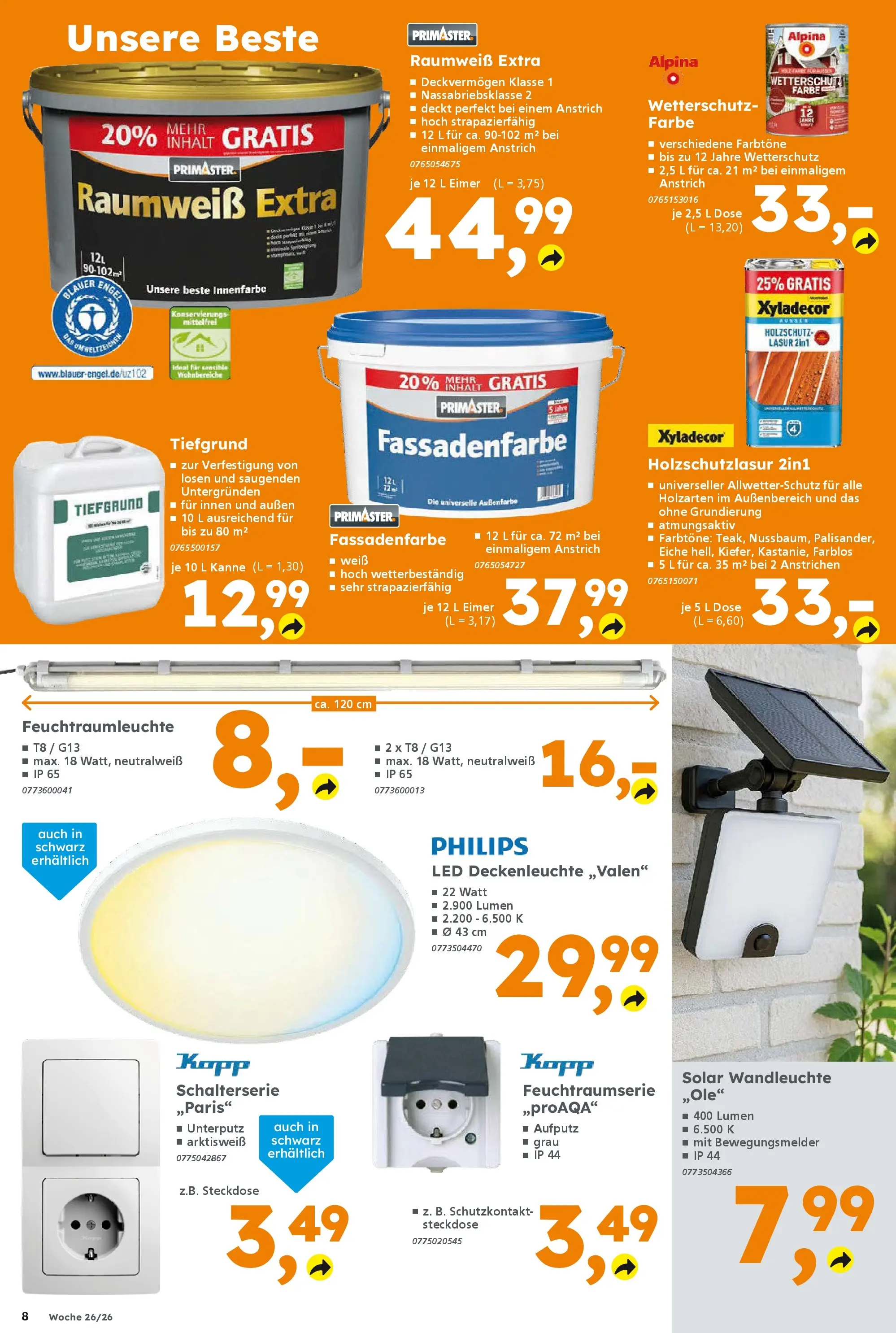 Globus Baumarkt Prospekt Herbolzheim (ab 21.06.2026) zum Blättern | Seite: 8
