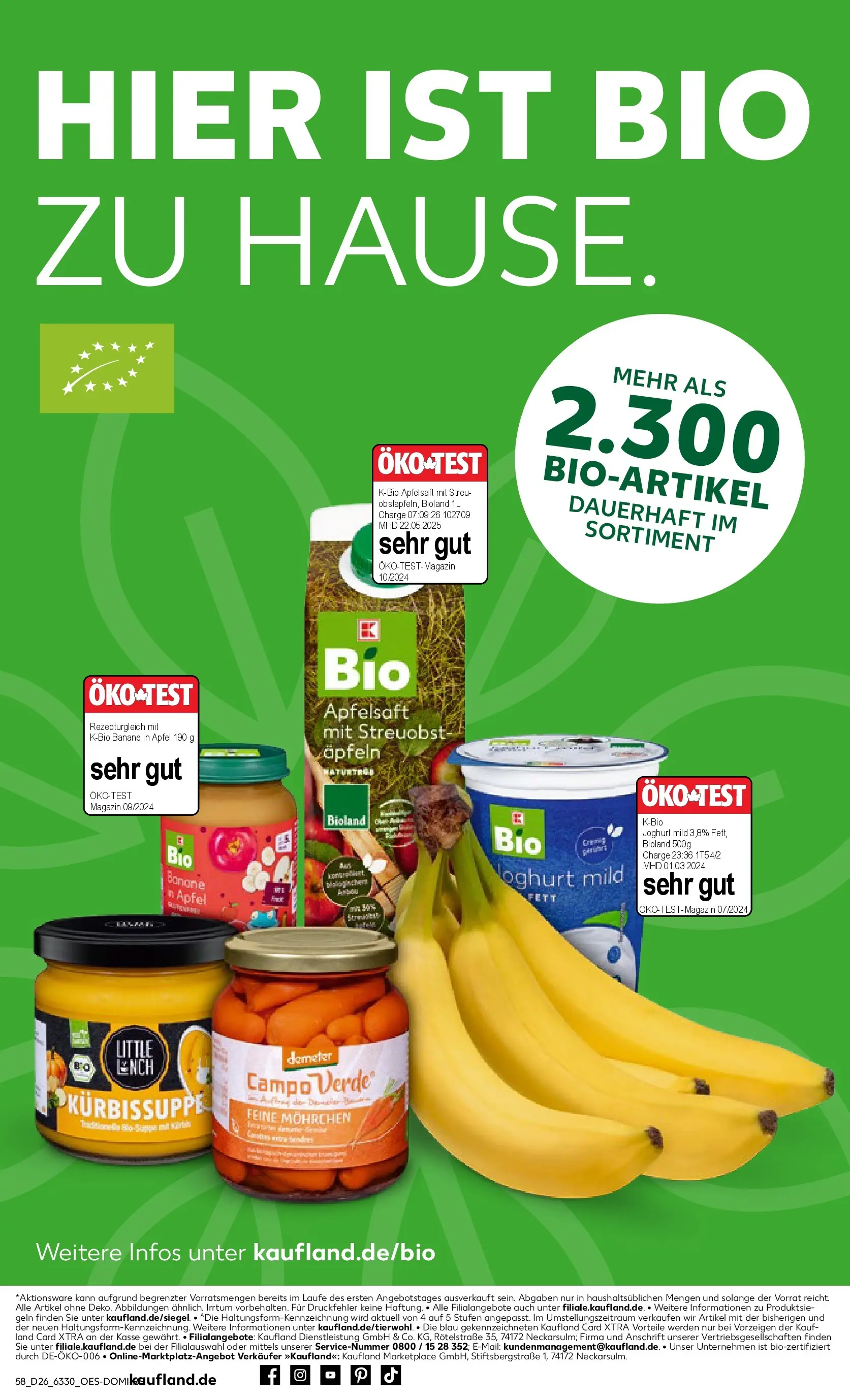 Prospekt Kaufland ab 24.06.2026 » Angebote Online zum Blättern | Seite: 58 | Produkte: Joghurt, Äpfel, Apfelsaft