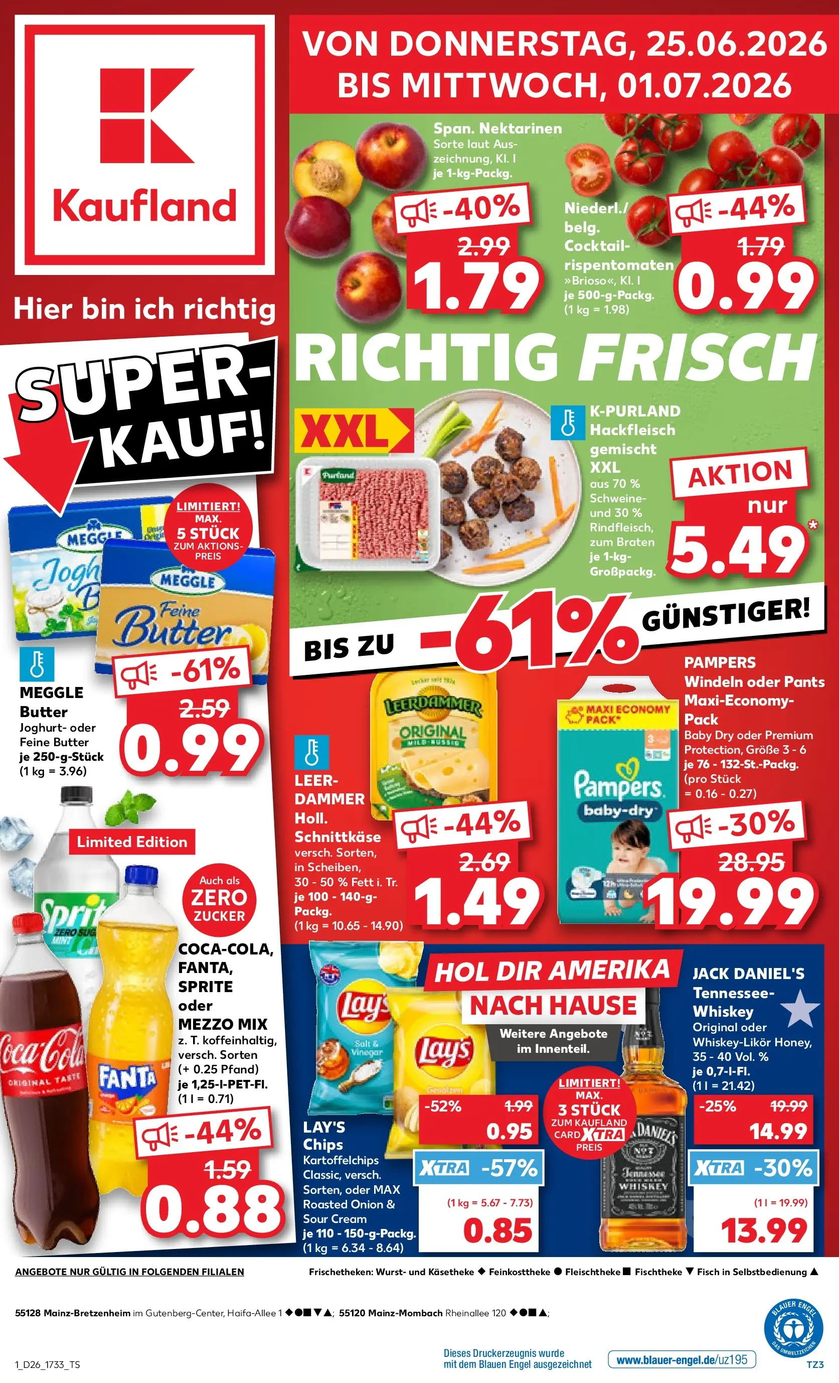 Prospekt Kaufland ab 22.06.2026 ยป Angebote und Werbung Online | Seite: 10 | Produkte: Jack Daniel's, Leerdammer, Wurst, Oder mezzo mix Prospekt Kaufland ab 22.06.2026 ยป Angebote Online zum Blรคttern | Seite: 10 | Produkte: Jack Daniel's, Leerdammer, Wurst, Oder mezzo mix