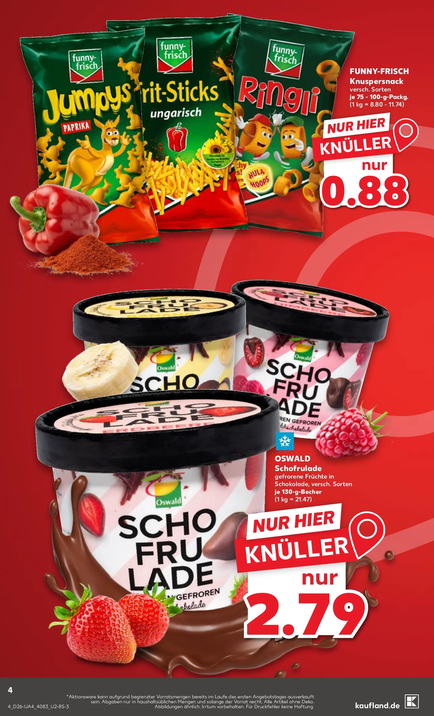 Prospekt Kaufland ab 25.06.2026 » Angebote Online zum Blättern | Seite: 4 | Produkte: Funny frisch, Paprika