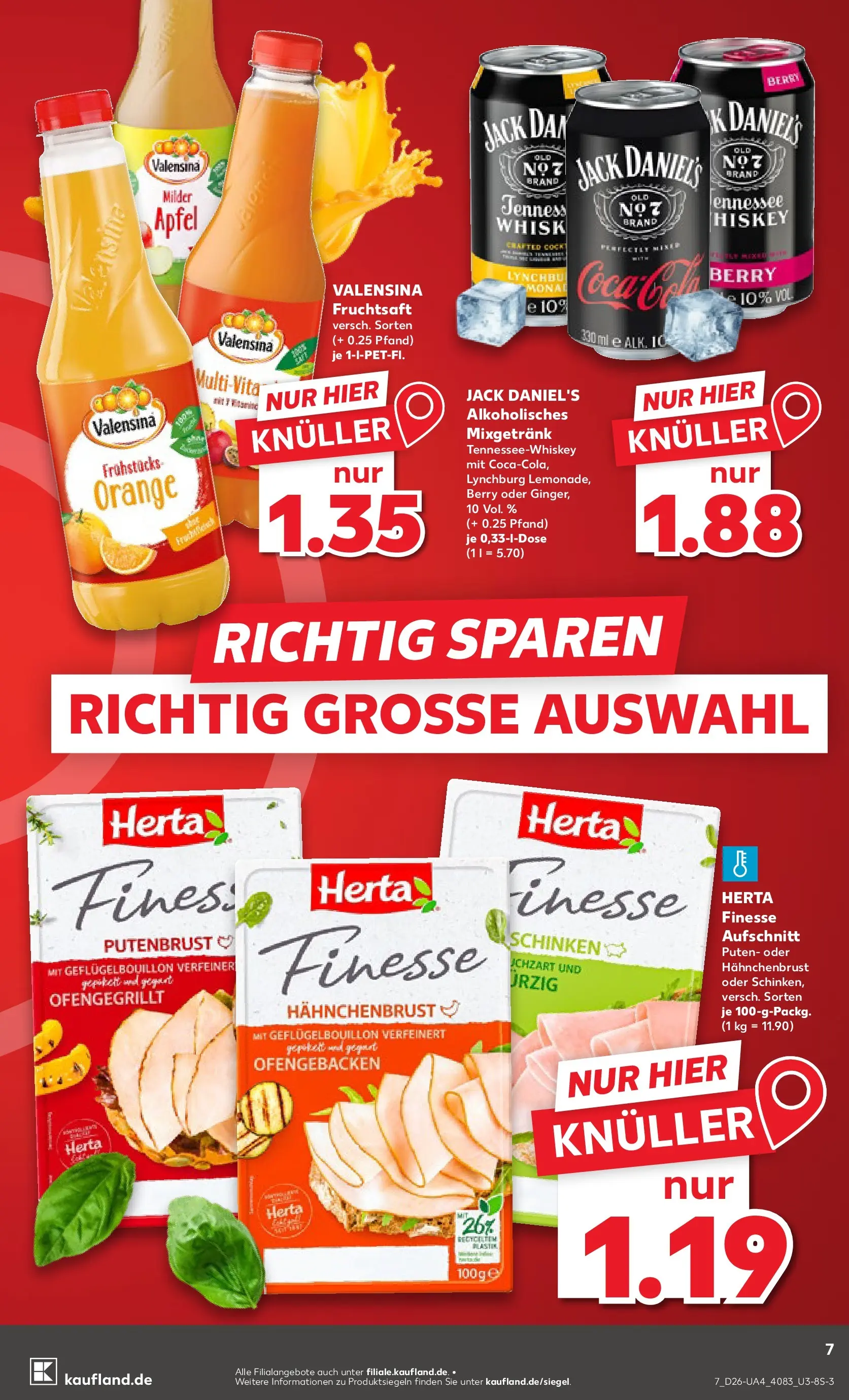 Prospekt Kaufland ab 25.06.2026 » Angebote Online zum Blättern | Seite: 7 | Produkte: Äpfel, Valensina, Schinken, Fruchtsaft