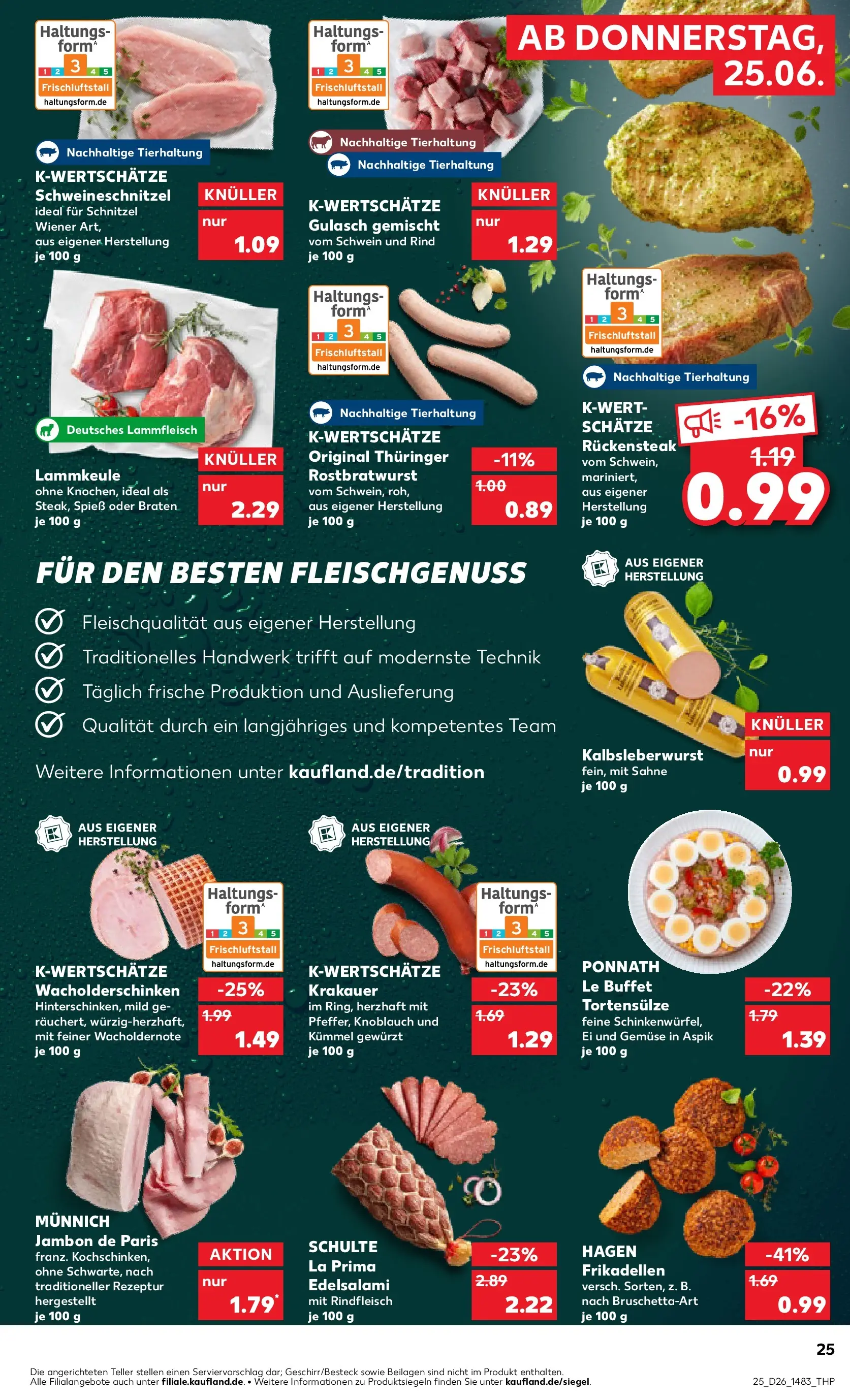 Prospekt Kaufland ab 22.06.2026 » Angebote Online zum Blättern | Seite: 34 | Produkte: Gulasch, Knoblauch, Rindfleisch, Steak