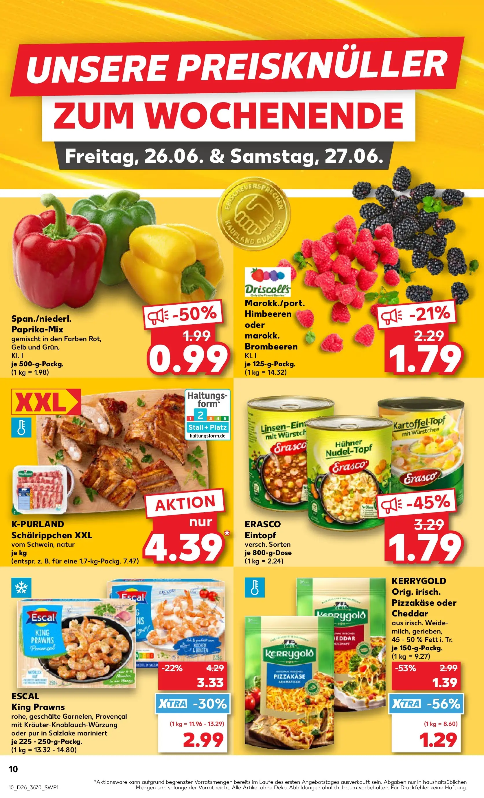 Prospekt Kaufland ab 25.06.2026 » Angebote Online zum Blättern | Seite: 10 | Produkte: Himbeeren, Erasco