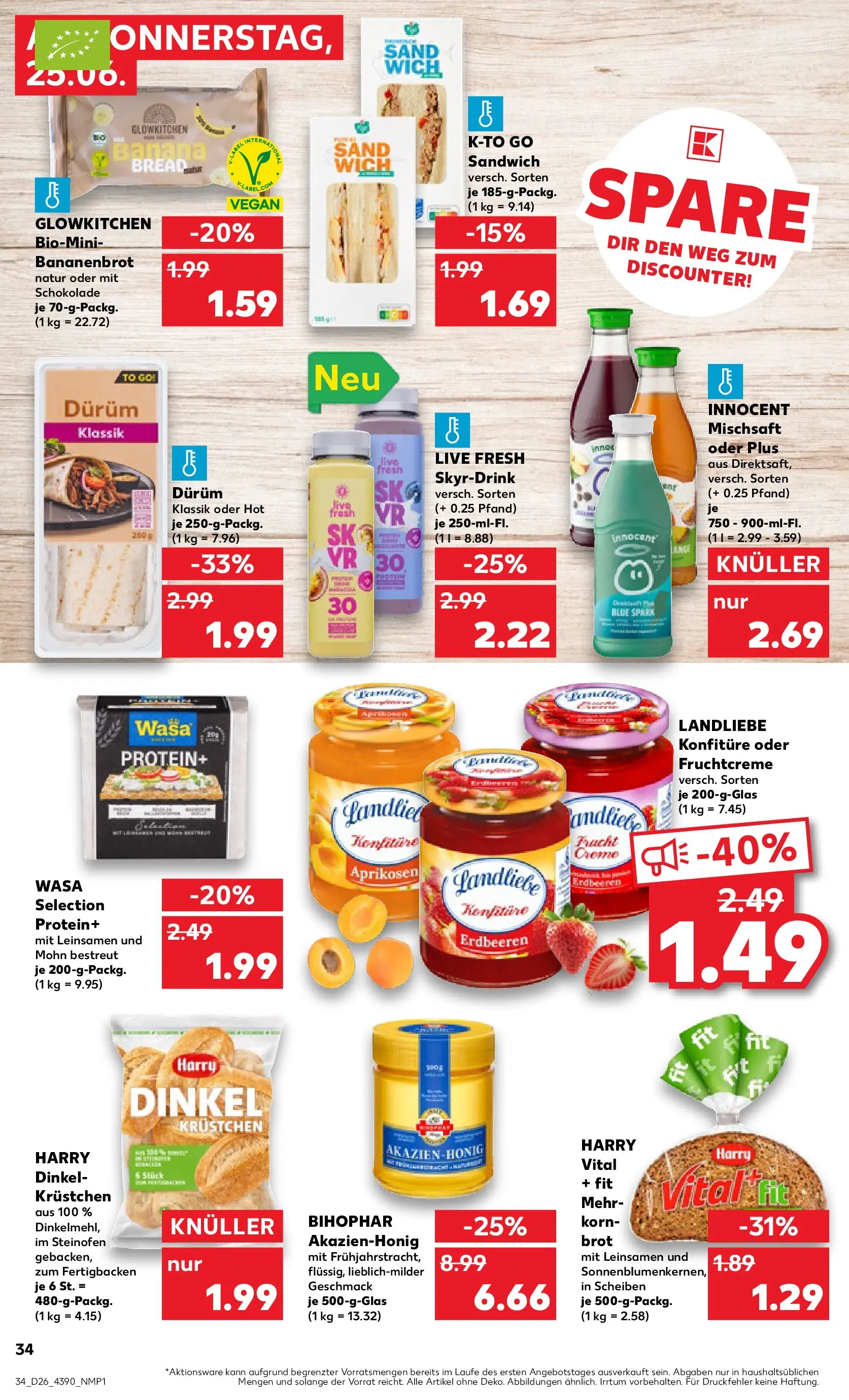 Prospekt Kaufland ab 25.06.2026 » Angebote Online zum Blättern | Seite: 35 | Produkte: Schokolade, Creme, Brot, Erdbeeren