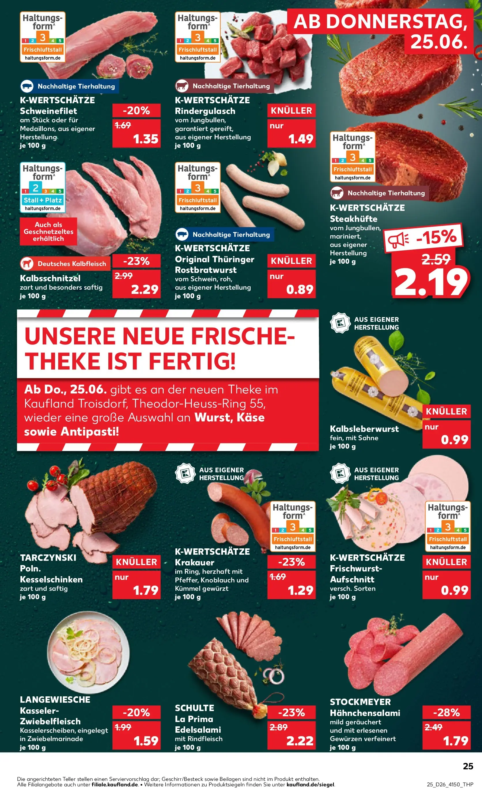 Prospekt Kaufland ab 22.06.2026 » Angebote Online zum Blättern | Seite: 34 | Produkte: Käse, Theke, Rindfleisch, Steak
