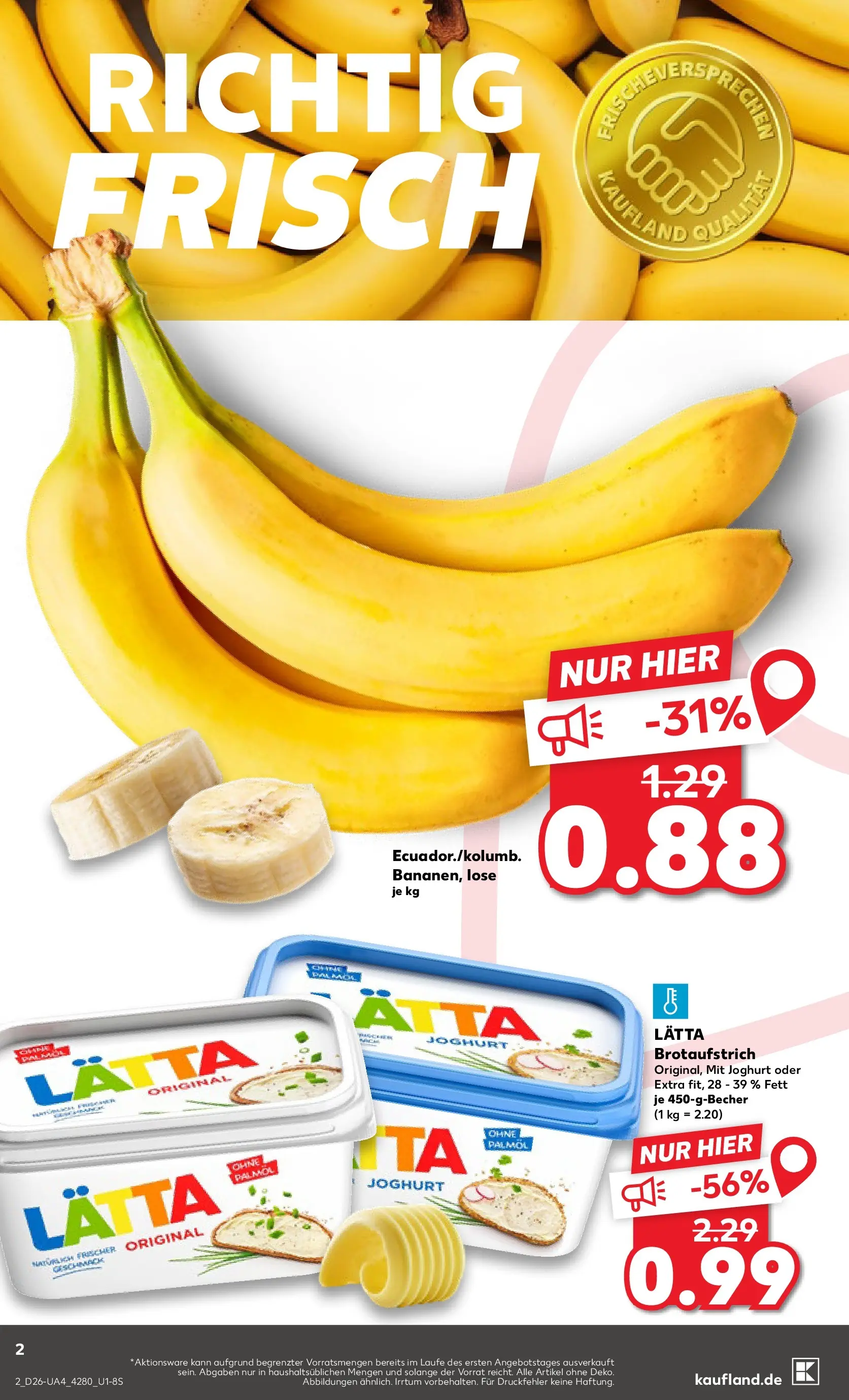 Prospekt Kaufland ab 25.06.2026 » Angebote Online zum Blättern | Seite: 2 | Produkte: Joghurt, Lätta