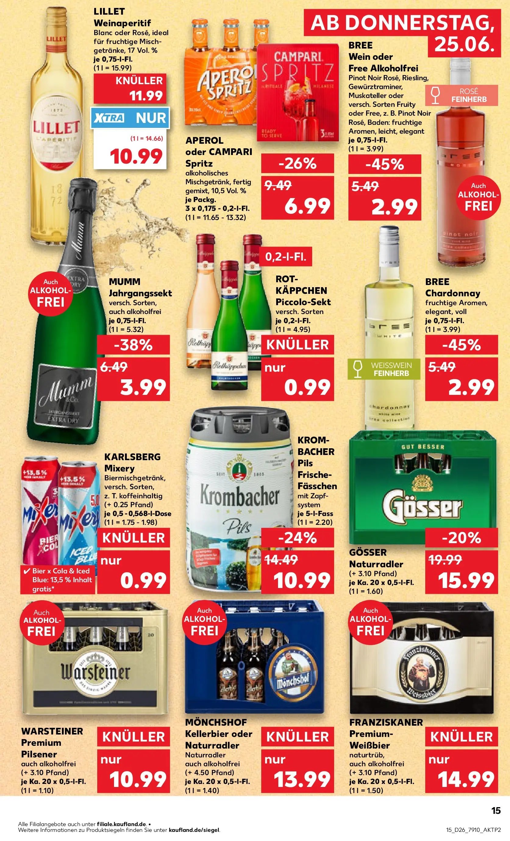 Prospekt Kaufland ab 22.06.2026 ยป Angebote und Werbung Online | Seite: 24 | Produkte: Franziskaner, Cola, Bree, Aperol Prospekt Kaufland ab 22.06.2026 ยป Angebote Online zum Blรคttern | Seite: 24 | Produkte: Franziskaner, Cola, Bree, Aperol