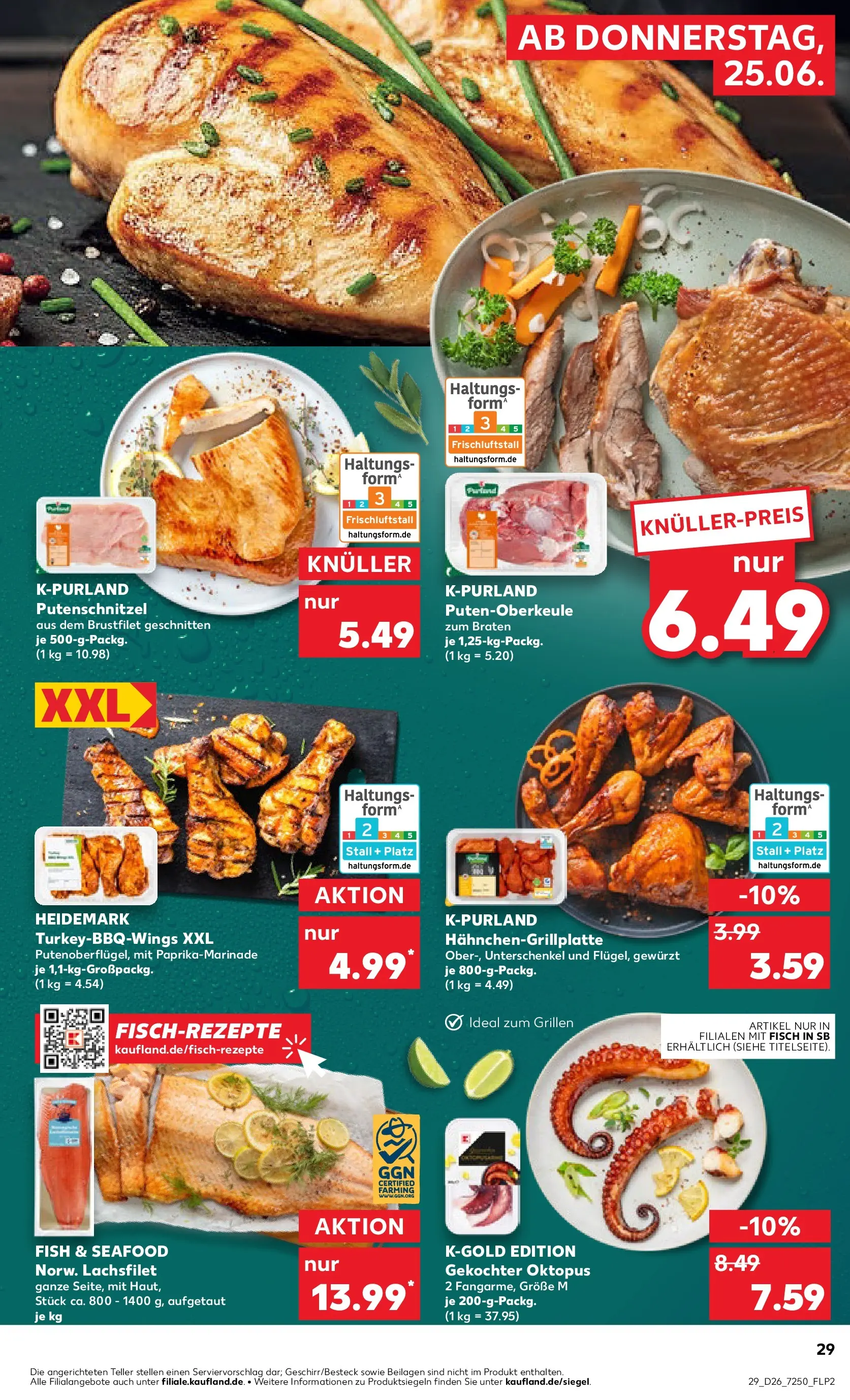 Prospekt Kaufland ab 22.06.2026 ยป Angebote und Werbung Online | Seite: 46 | Produkte: Grill, Schnitzel, Fisch, Putenschnitzel Prospekt Kaufland ab 22.06.2026 ยป Angebote Online zum Blรคttern | Seite: 46 | Produkte: Grill, Schnitzel, Fisch, Putenschnitzel