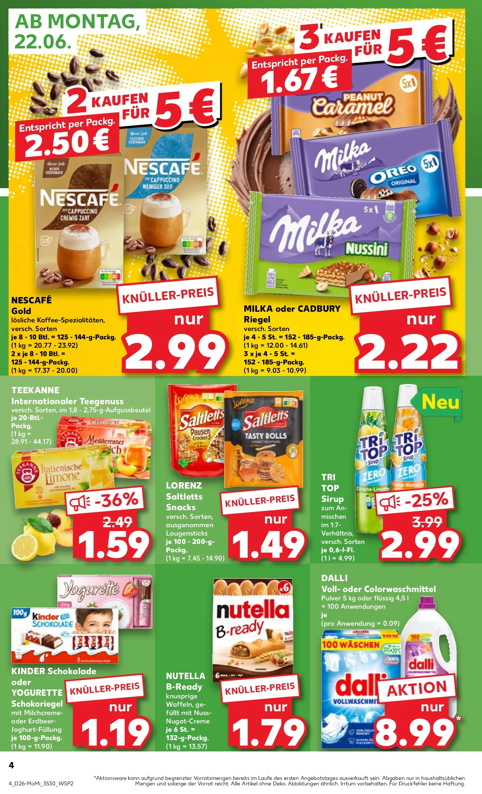 Prospekt Kaufland ab 22.06.2026 ยป Angebote und Werbung Online | Seite: 4 Prospekt Kaufland ab 22.06.2026 ยป Angebote Online zum Blรคttern | Seite: 4