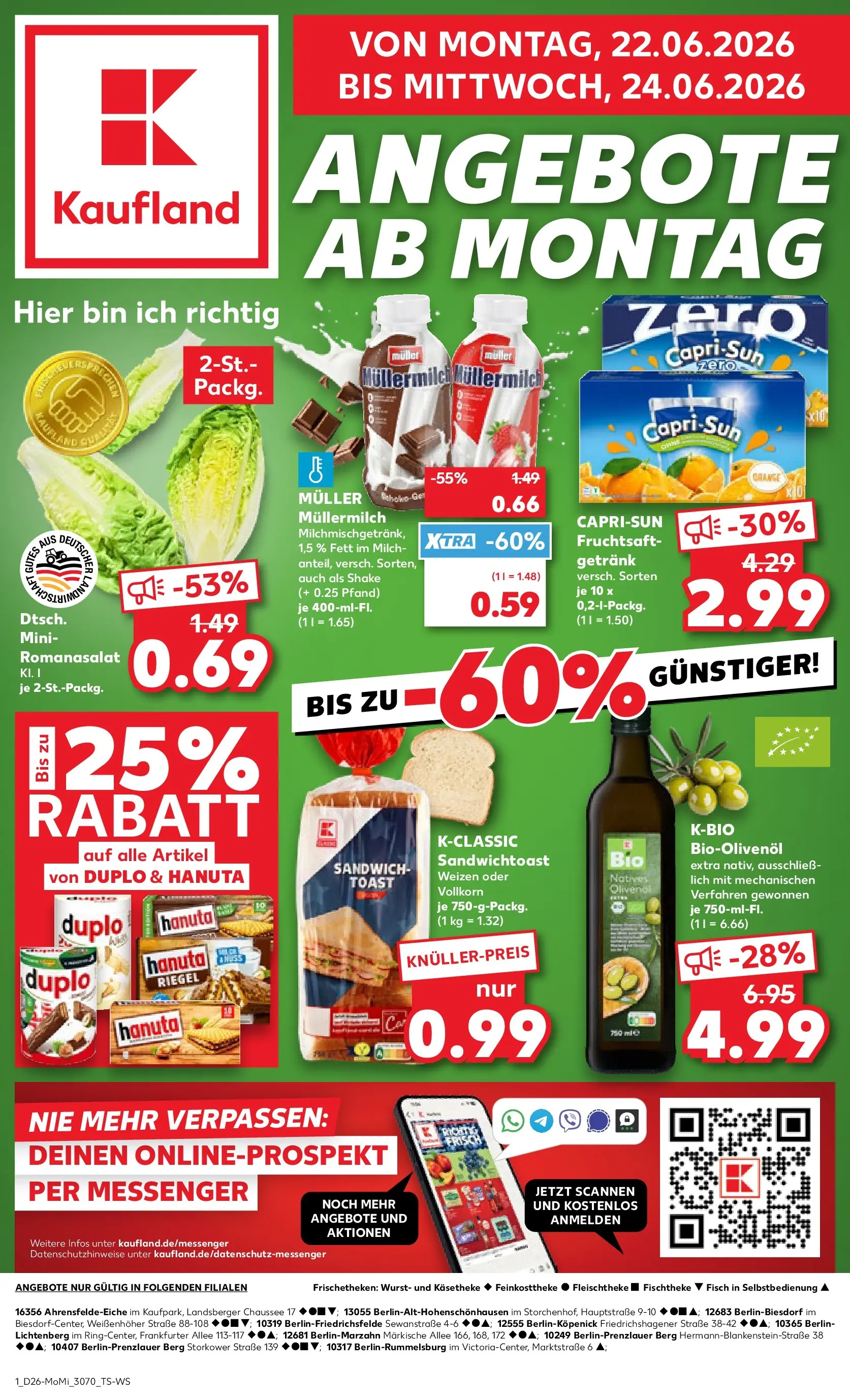 Prospekt Kaufland ab 22.06.2026 » Angebote Online zum Blättern | Seite: 1