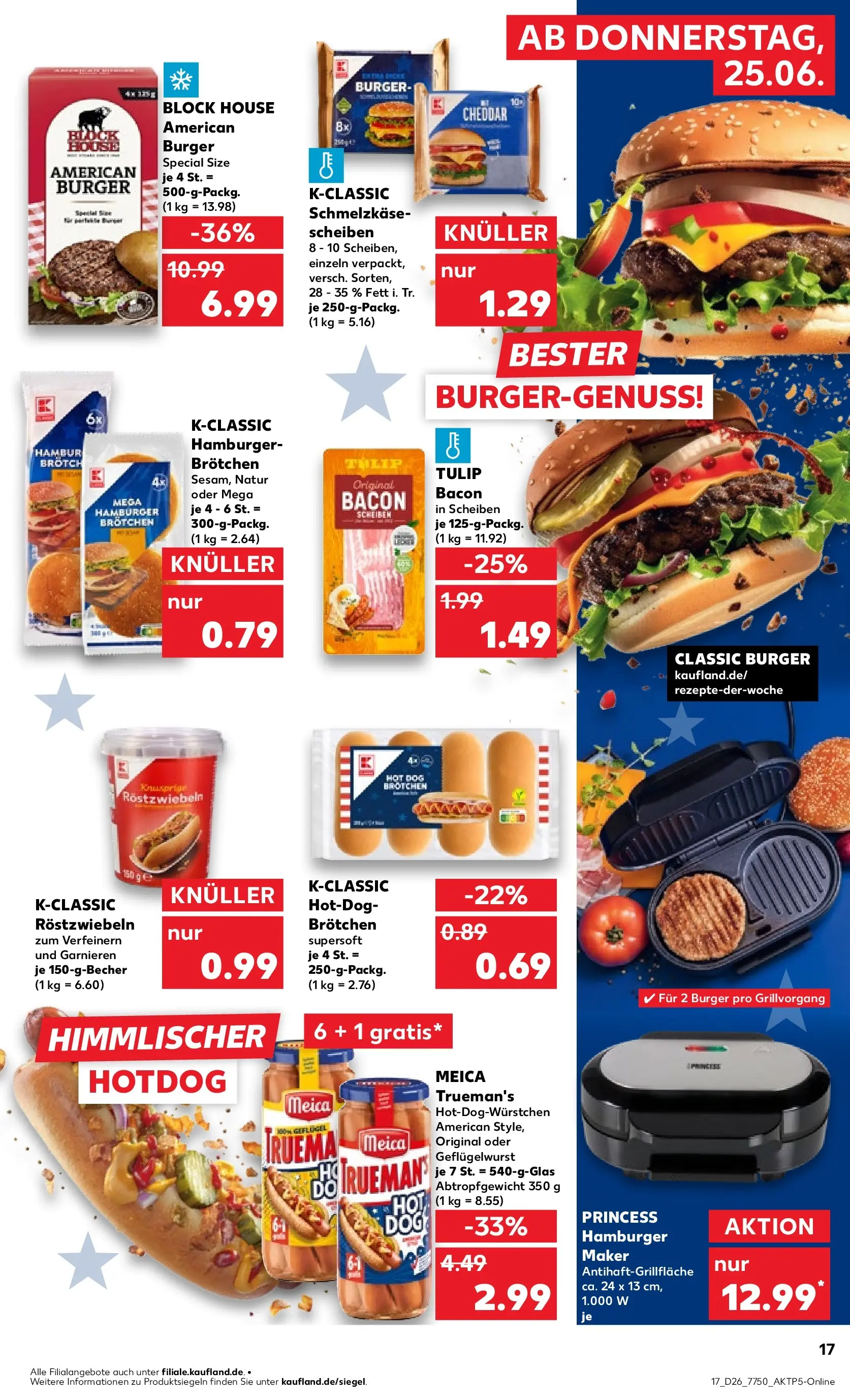 Prospekt Kaufland ab 22.06.2026 ยป Angebote und Werbung Online | Seite: 34 | Produkte: Burger, Meica Prospekt Kaufland ab 22.06.2026 ยป Angebote Online zum Blรคttern | Seite: 34 | Produkte: Burger, Meica