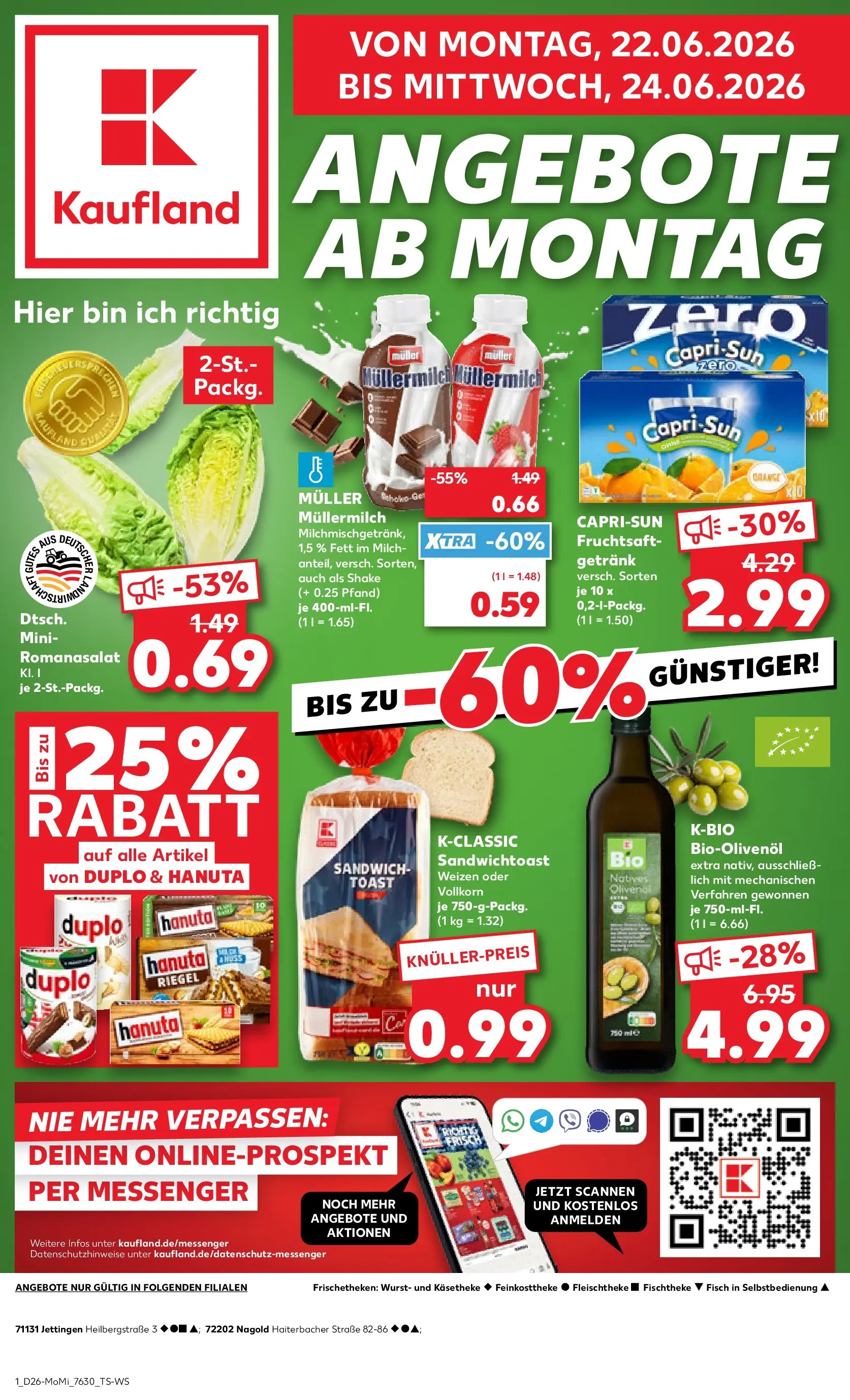 Prospekt Kaufland ab 21.06.2026 ยป Angebote und Werbung Online | Seite: 1 Prospekt Kaufland ab 21.06.2026 ยป Angebote Online zum Blรคttern | Seite: 1