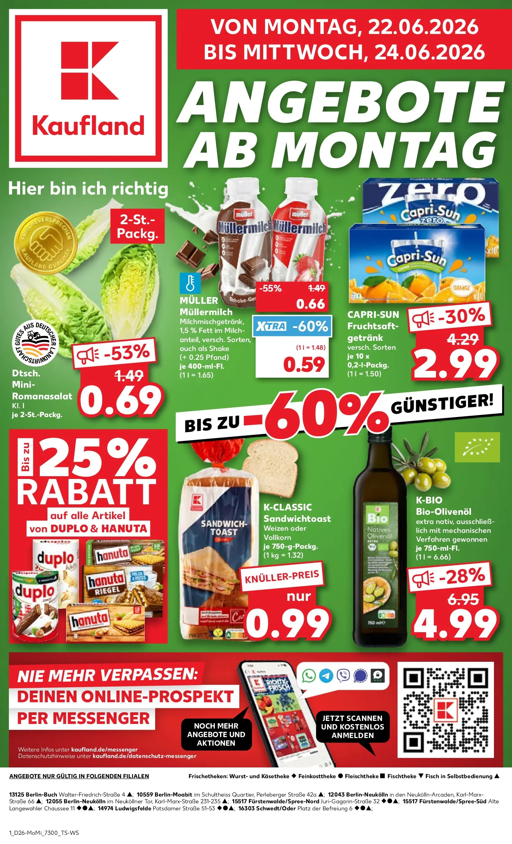 Prospekt Kaufland ab 22.06.2026 ยป Angebote und Werbung Online | Seite: 1 Prospekt Kaufland ab 22.06.2026 ยป Angebote Online zum Blรคttern | Seite: 1