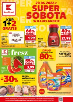 Pogląd oferty "Kaufland gazetka - Super Sobota" - ważna od 20.06.2026 Pogląd oferty "Kaufland gazetka - Super Sobota" - ważna od 20.06.2026